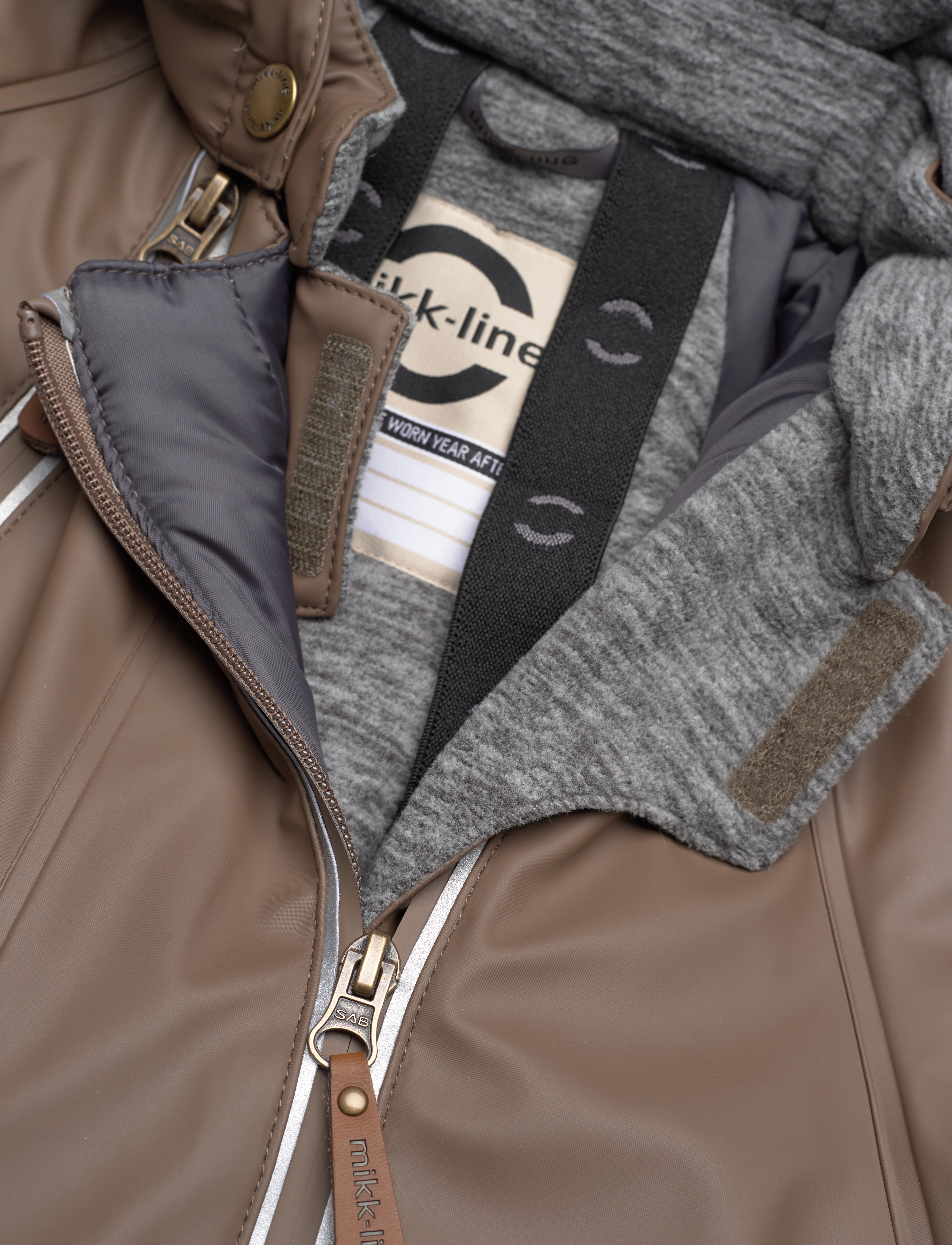 mikk-line - PU Snow Suit 2 Zip Recycled - lietus valkā kombinezoni - chocolate chip - 2