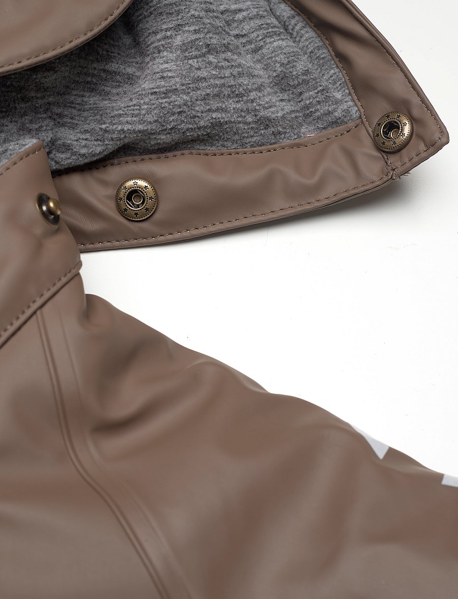 mikk-line - PU Snow Suit 2 Zip Recycled - vihmariiete kombed - chocolate chip - 3