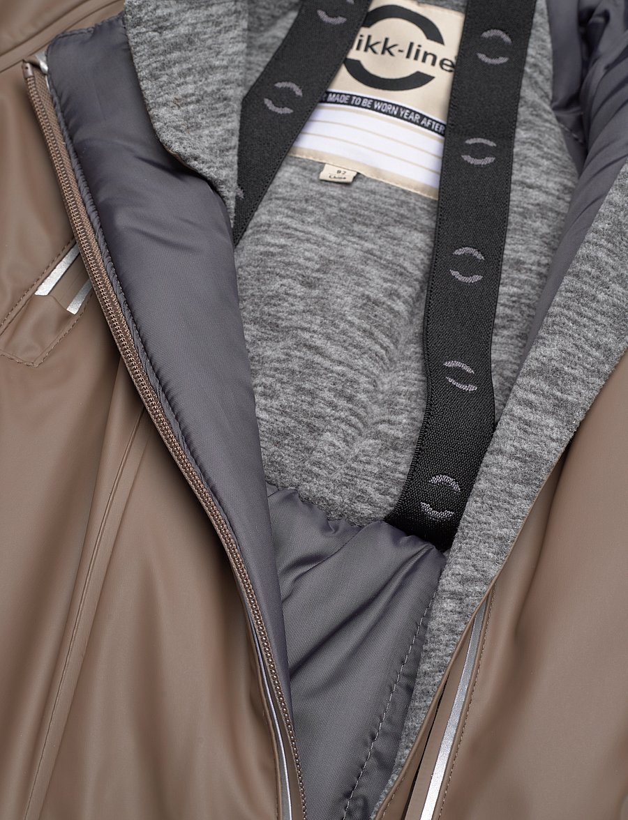mikk-line - PU Snow Suit 2 Zip Recycled - vihmariiete kombed - chocolate chip - 4