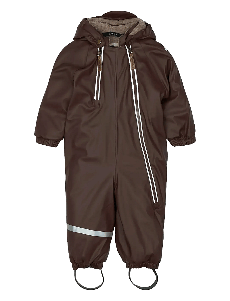mikk-line - PU Snow Suit 2 Zip Recycled - regnoveraller - french roast - 0