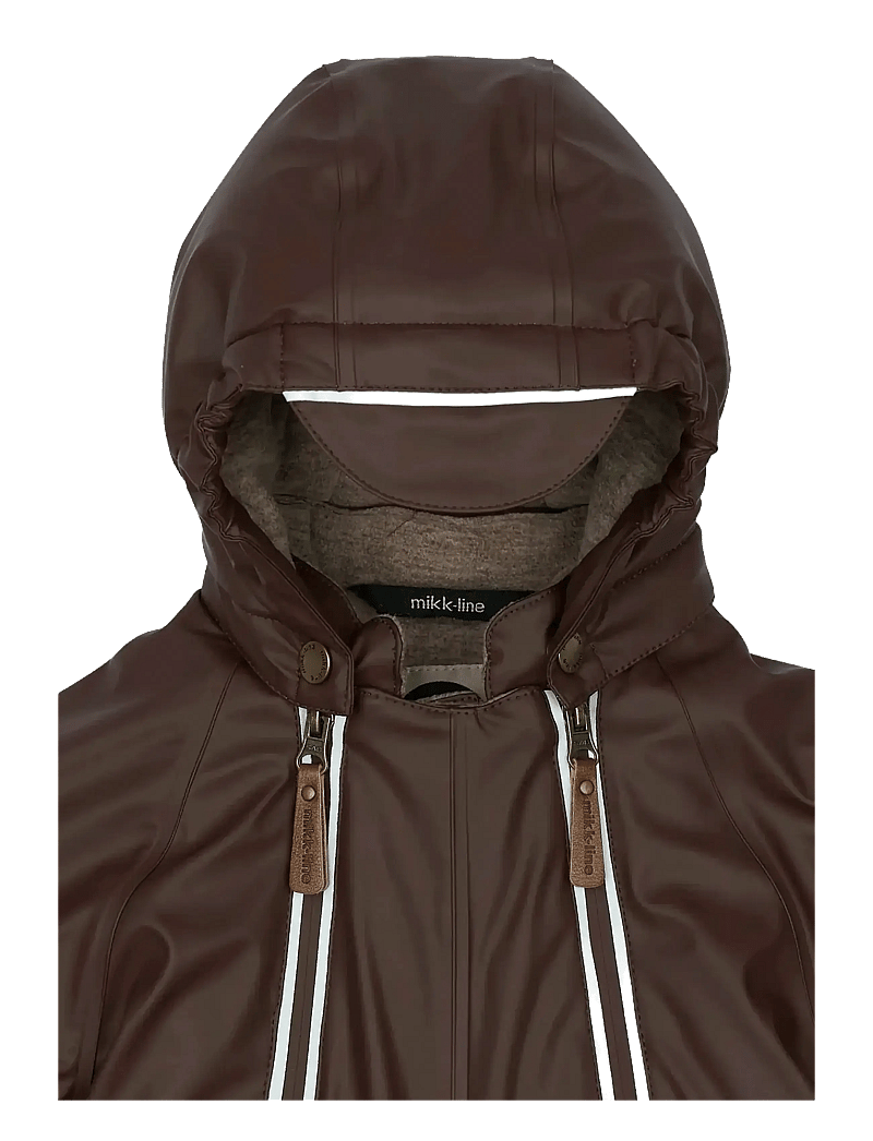 mikk-line - PU Snow Suit 2 Zip Recycled - regnoveraller - french roast - 2