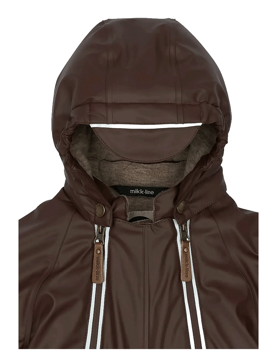 mikk-line - PU Snow Suit 2 Zip Recycled - vihmariiete kombed - french roast - 2