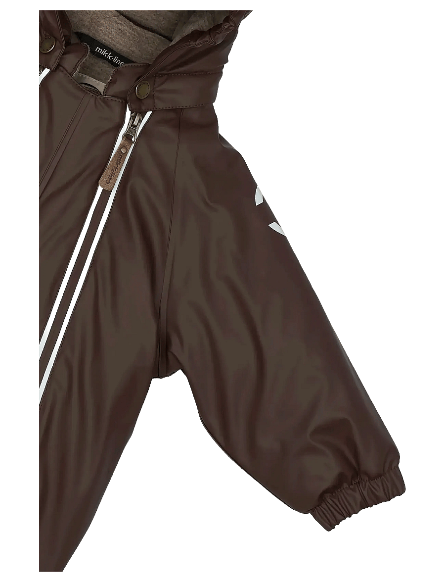 mikk-line - PU Snow Suit 2 Zip Recycled - vihmariiete kombed - french roast - 4