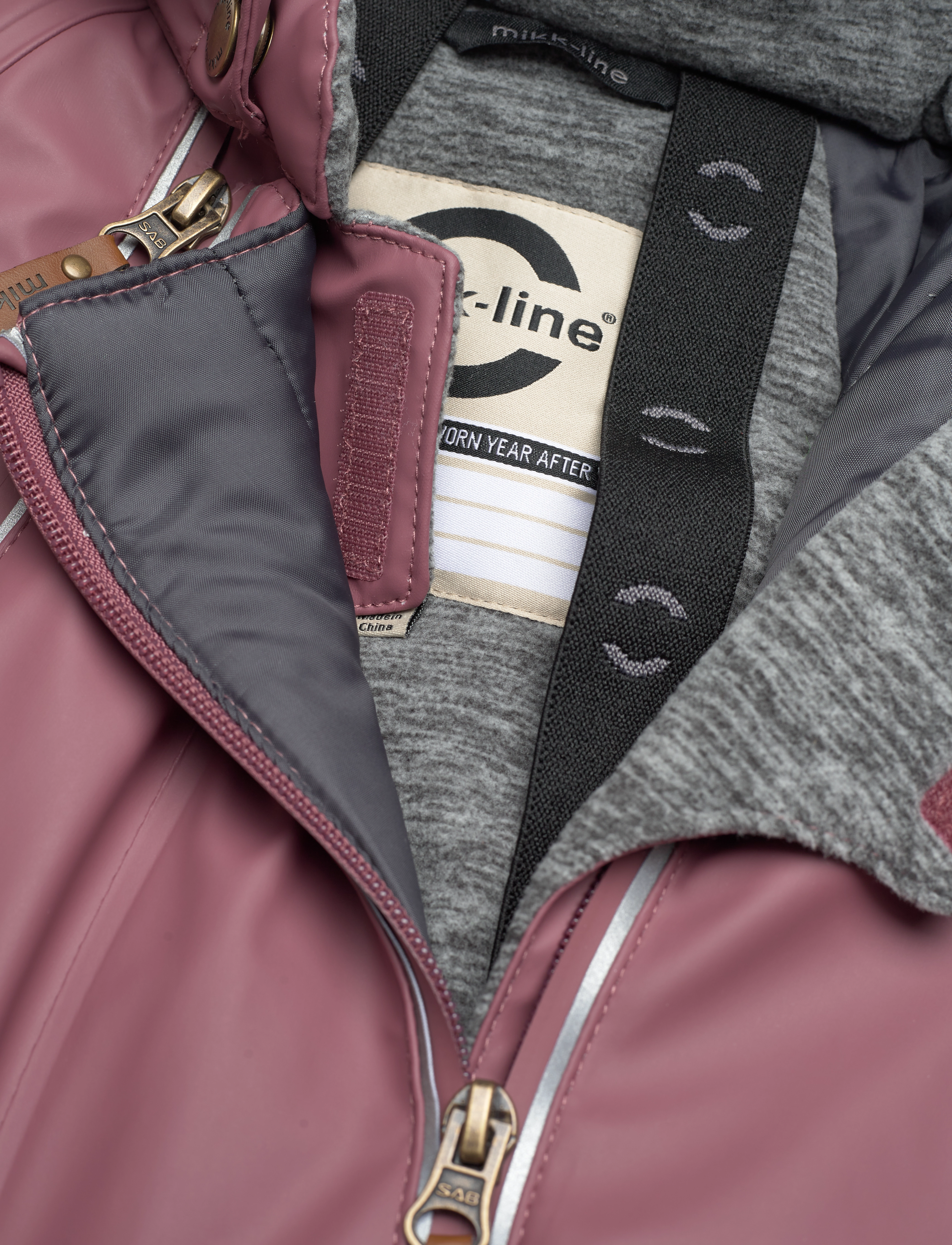 mikk-line - PU Snow Suit 2 Zip Recycled - regenschutzanzüge - rose brown - 3