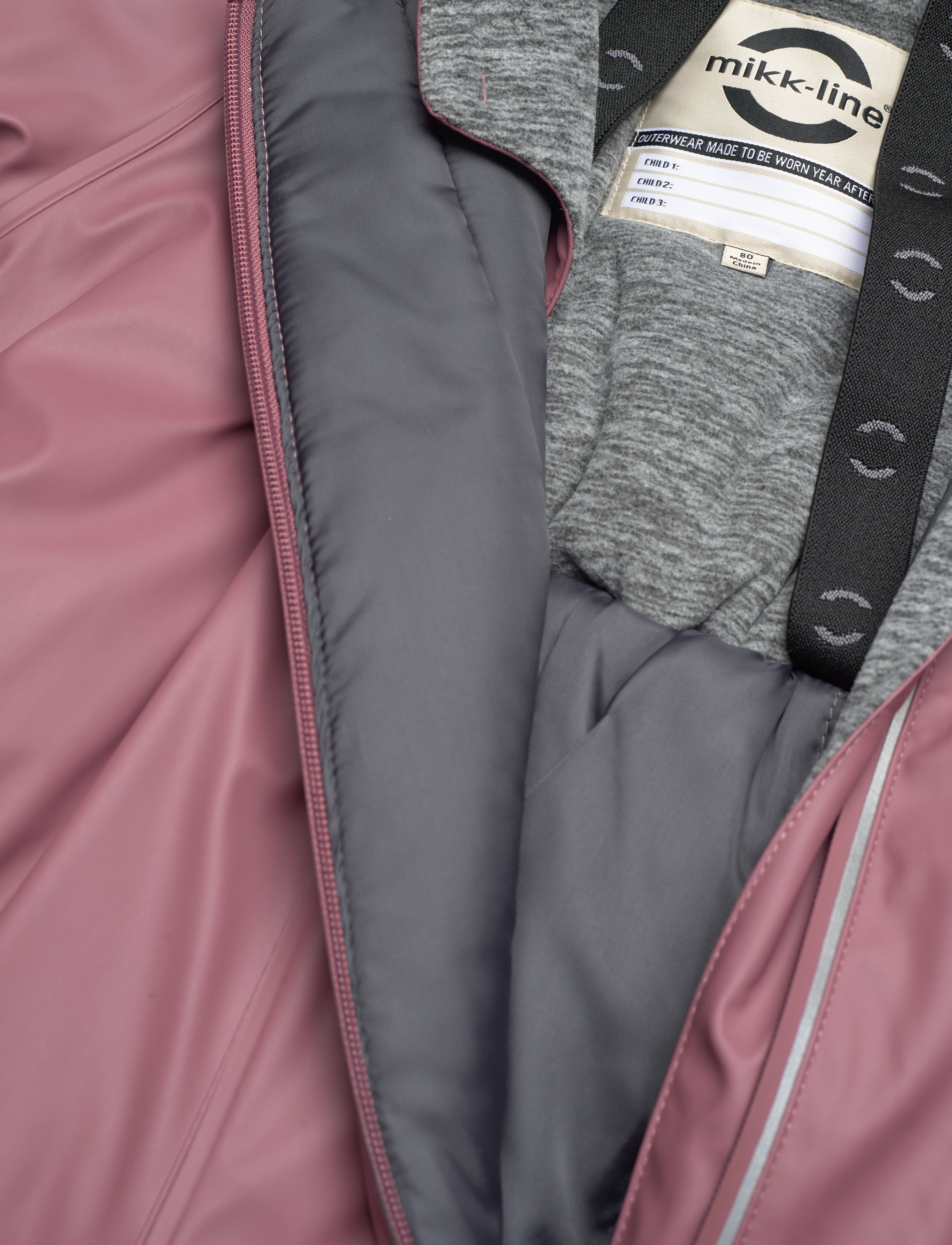 mikk-line - PU Snow Suit 2 Zip Recycled - regenschutzanzüge - rose brown - 5