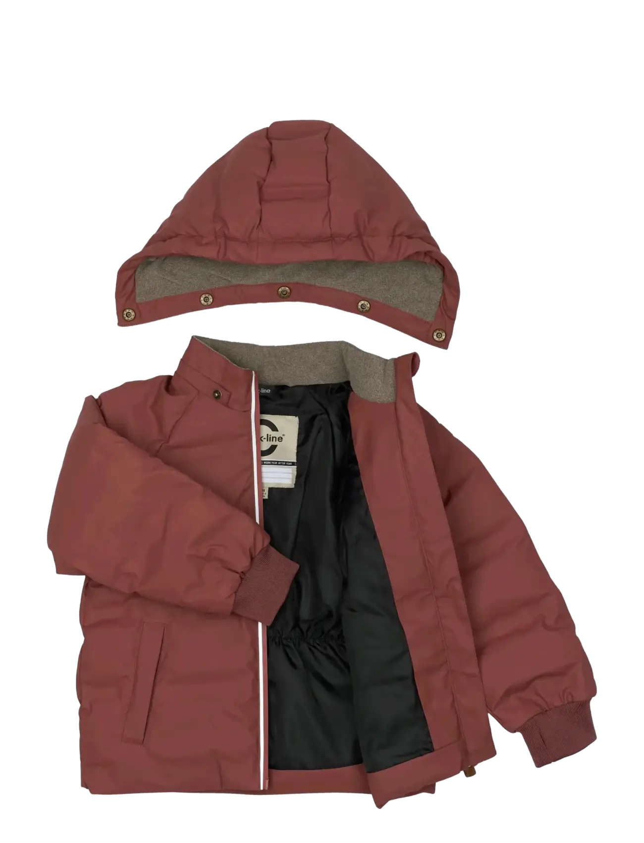 mikk-line - PU Puff Jacket Rec. - dunjackor & fodrade jackor - apple butter - 2