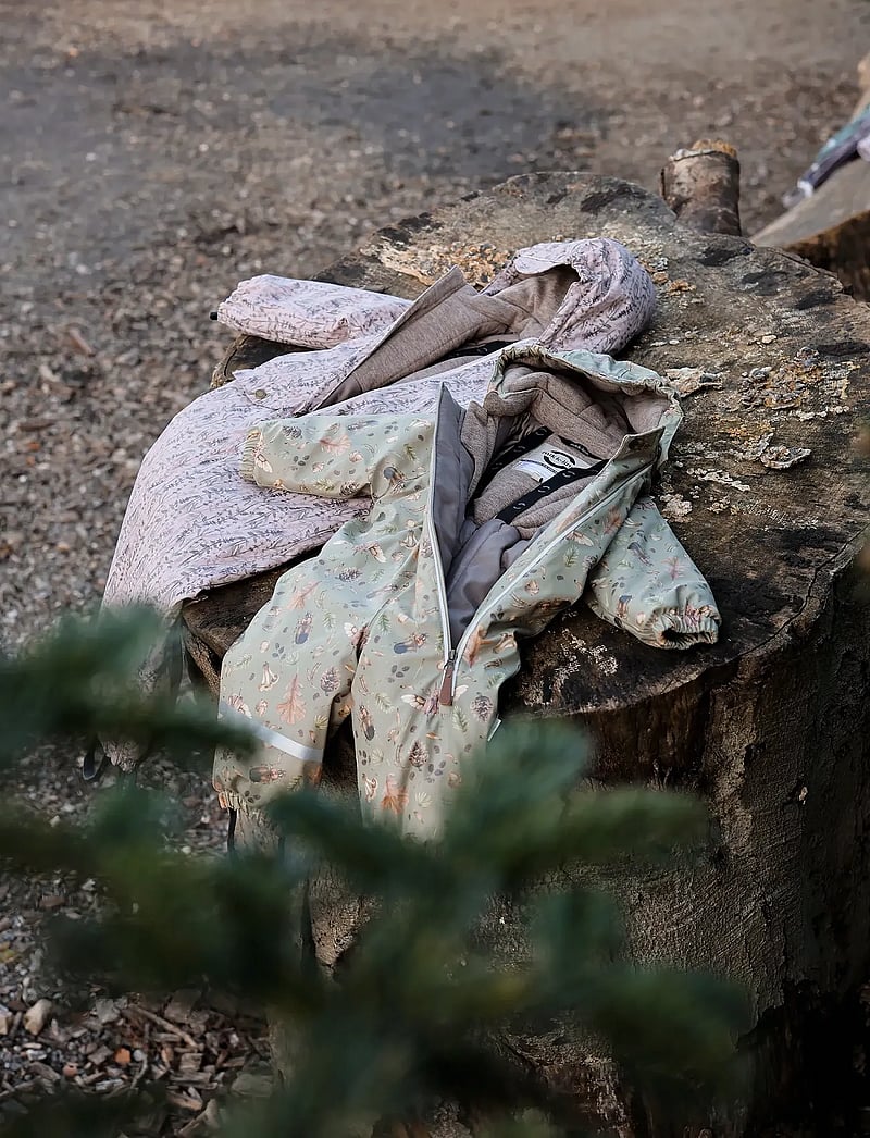 mikk-line - PU Snow Suit 2 Zip Recycled - AOP - talvekombinesoon - cloud gray - 0