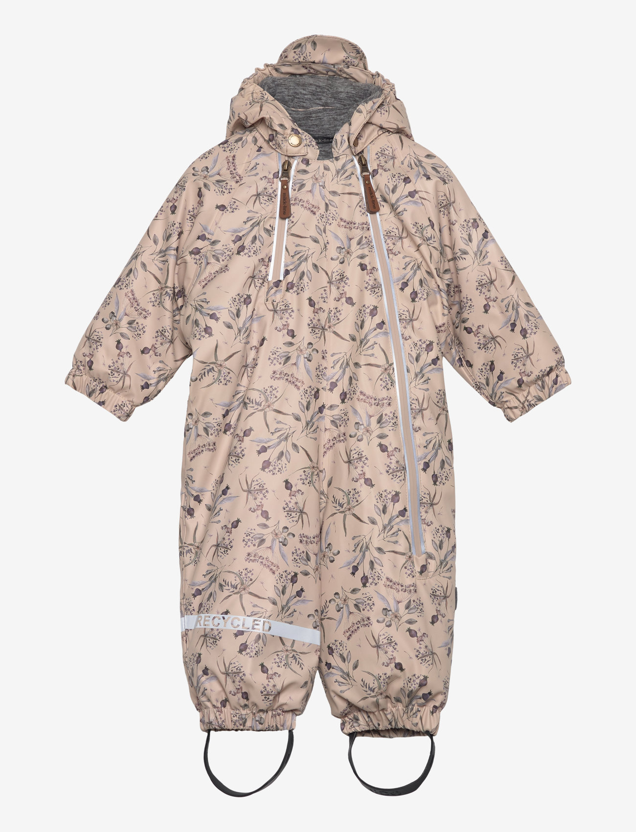 mikk-line - PU Snow Suit 2 Zip - AOP - talvekombinesoon - doeskin - 0