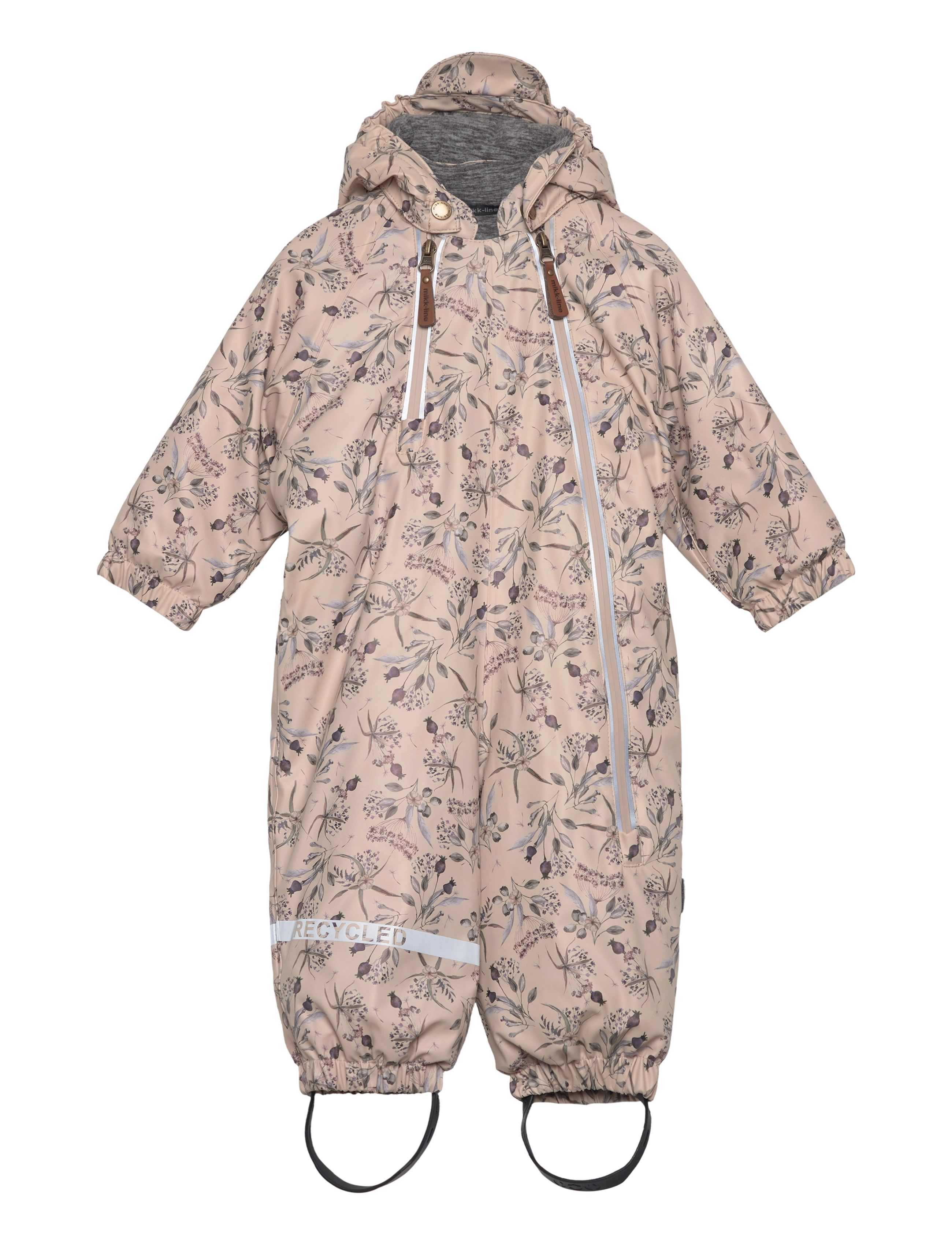 mikk-line - PU Snow Suit 2 Zip Recycled - AOP - talvekombinesoon - doeskin - 0