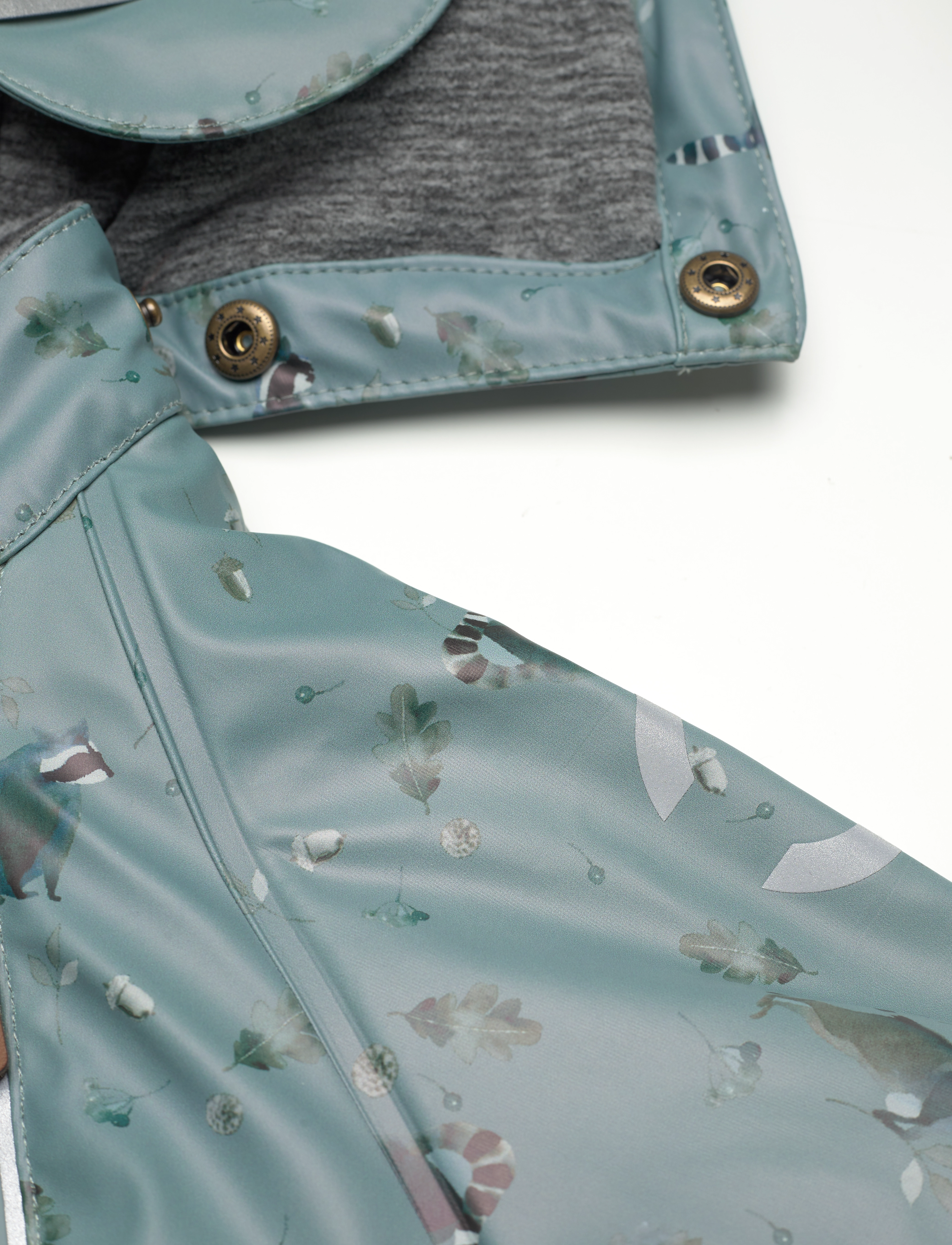 mikk-line - PU Snow Suit 2 Zip - AOP - børn - lead - 4