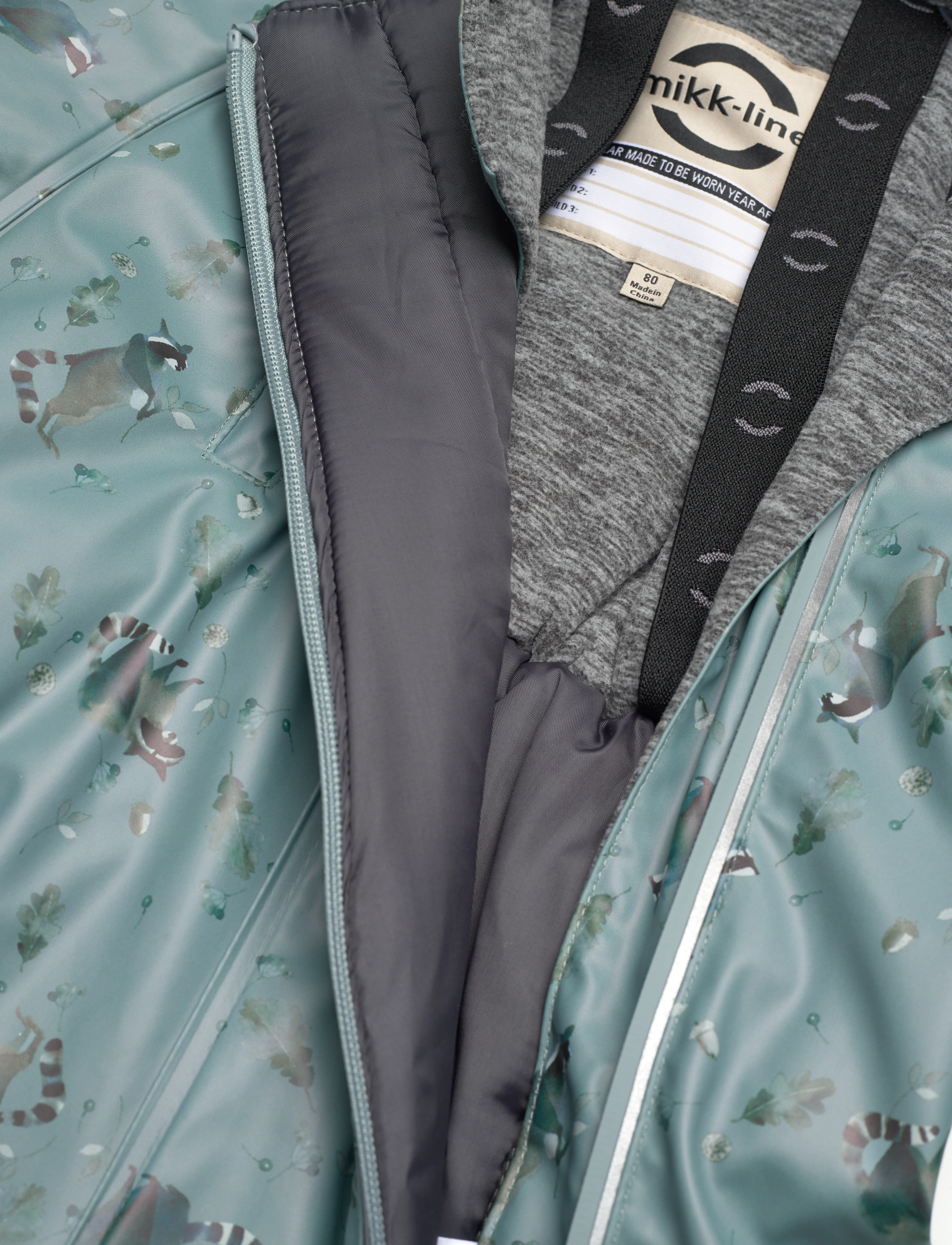 mikk-line - PU Snow Suit 2 Zip - AOP - børn - lead - 5