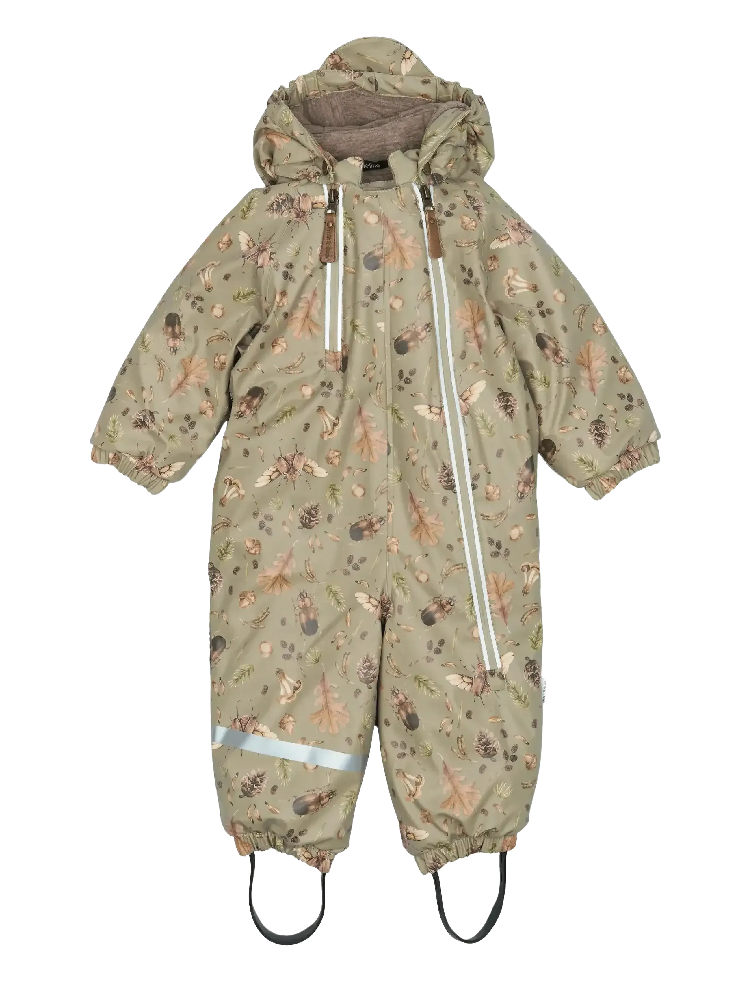 mikk-line PU Snow Suit 2 Zip Recycled - AOP - Overtøj - SENECA ROCK / beige