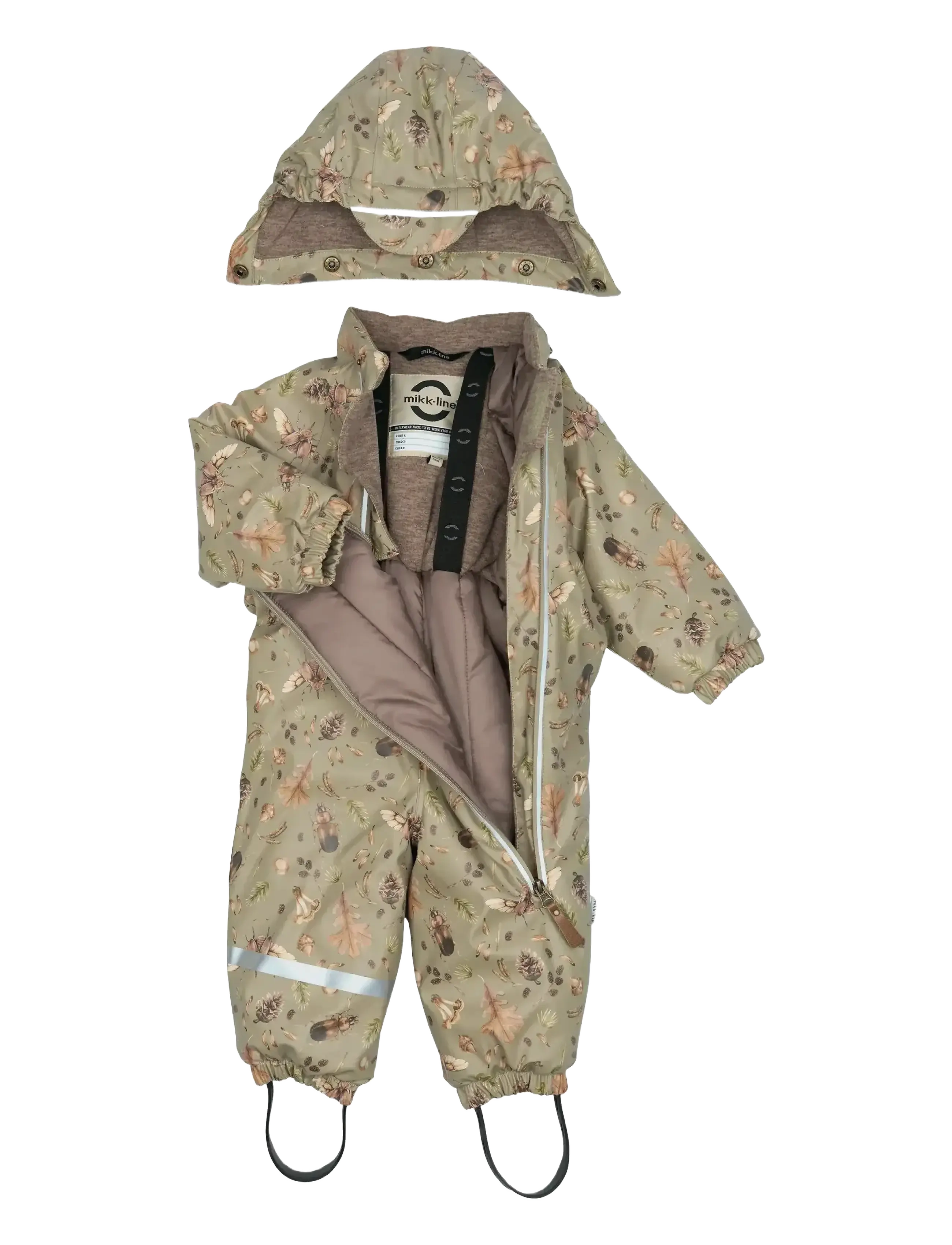 mikk-line - PU Snow Suit 2 Zip Recycled - AOP - snjógallar - seneca rock - 3