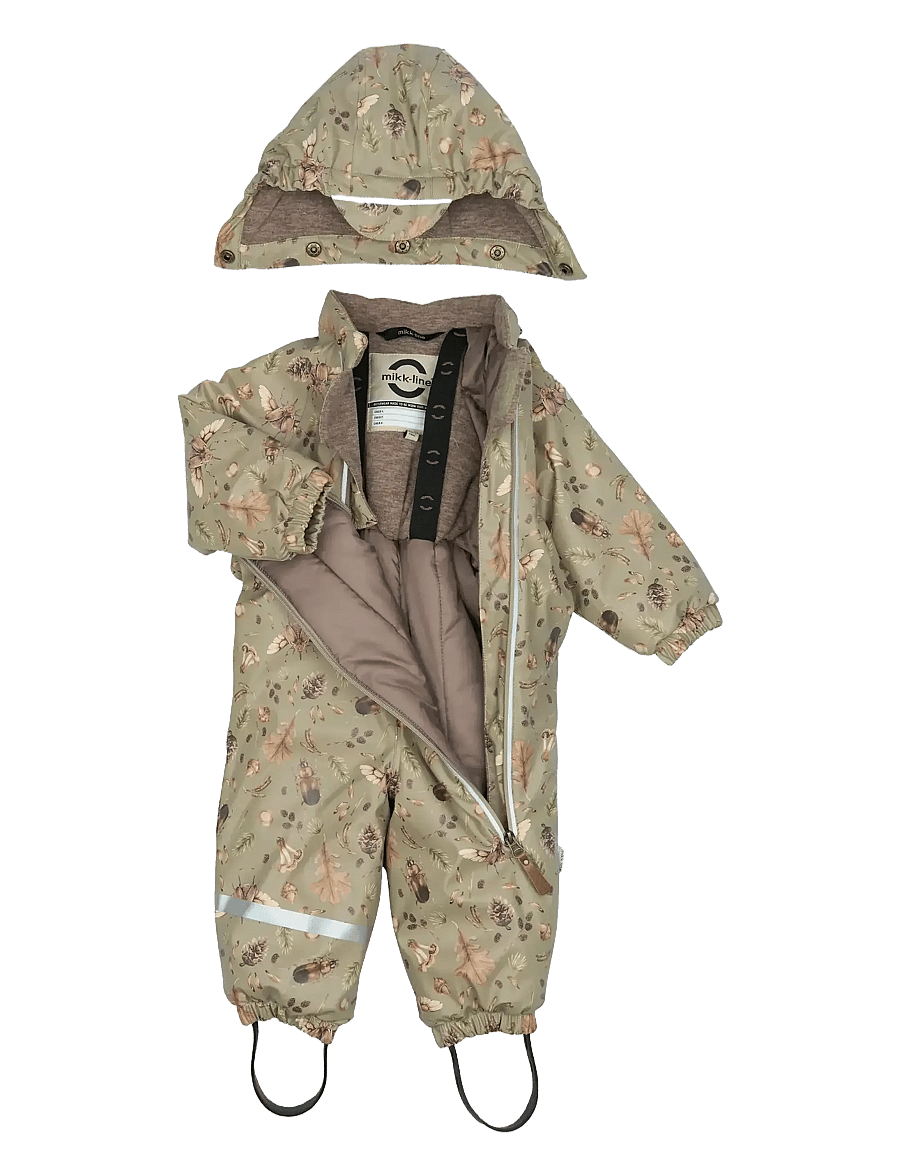 mikk-line - PU Snow Suit 2 Zip Recycled - AOP - snjógallar - seneca rock - 3