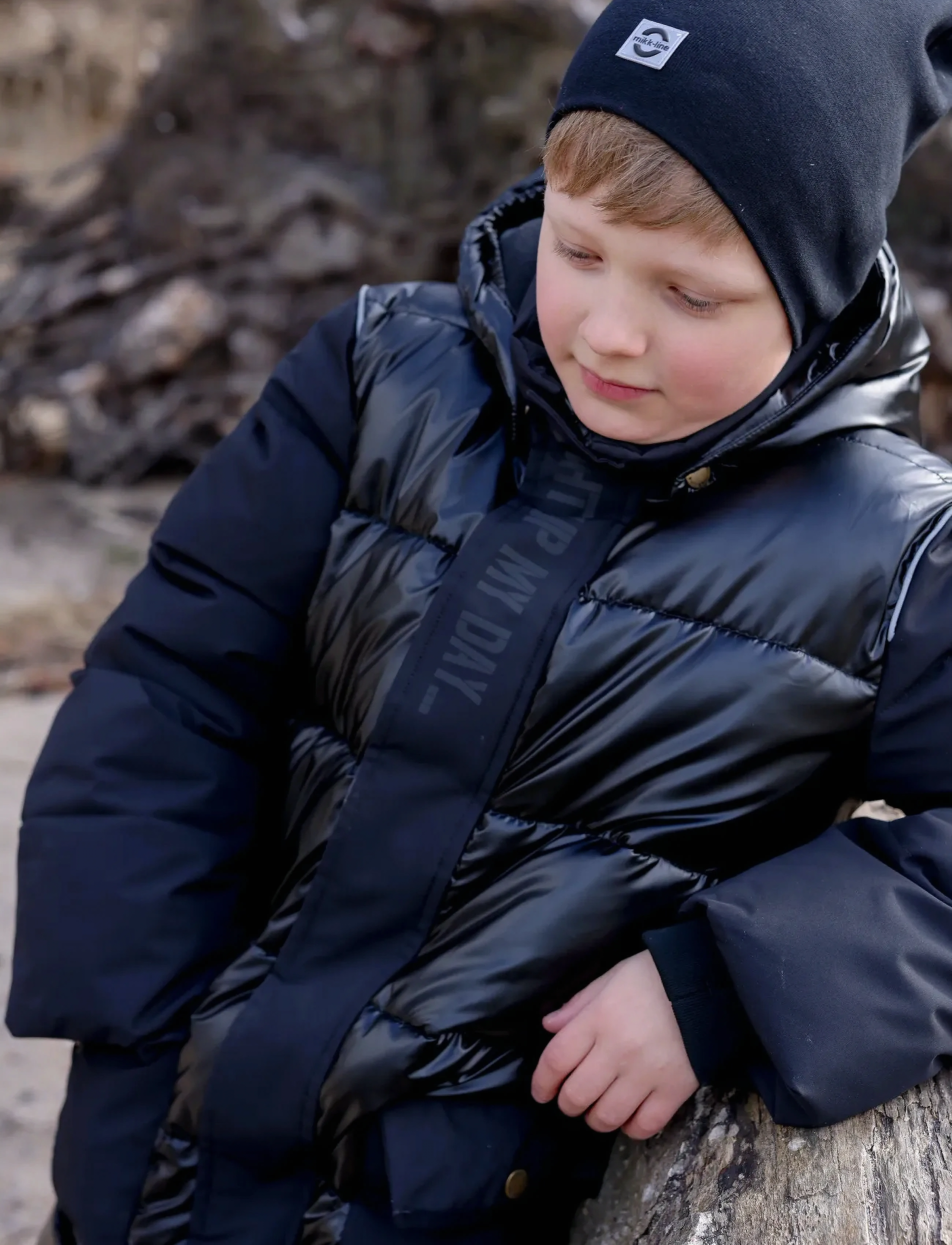 mikk-line Puffer Jacket Mix, 146, Jackets & Coats, Schwarz - Padded, Kinder