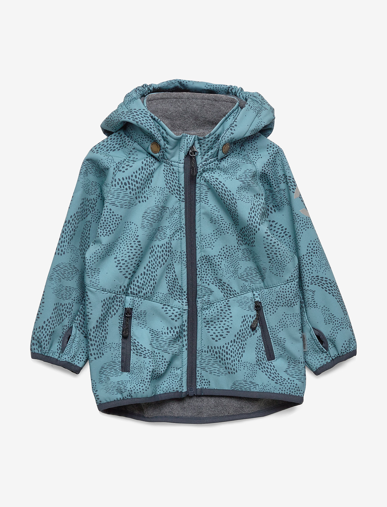 Softshell Boys Jacket w. Print - BLUE HEAVEN