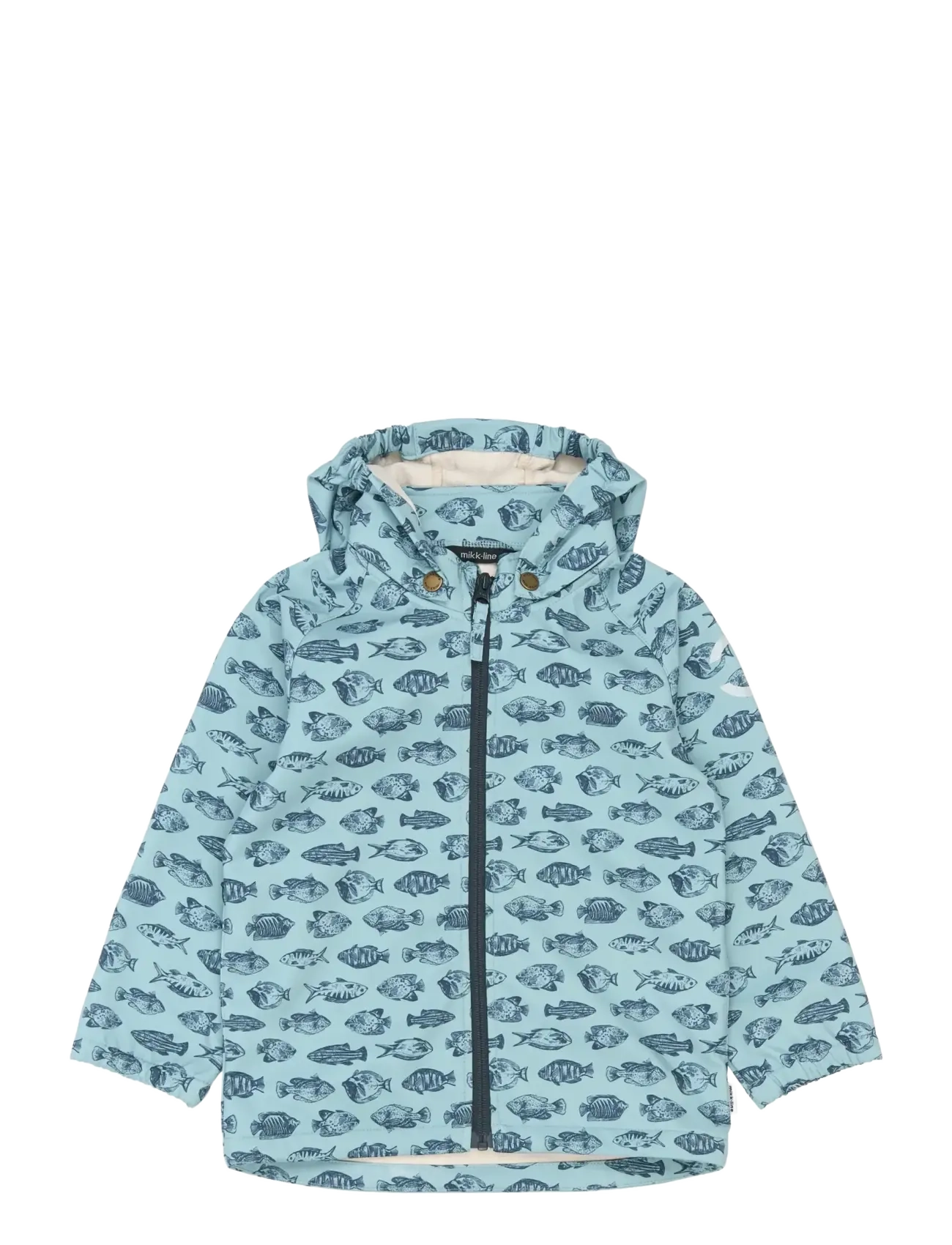 mikk-line Softshell Jacket AOP - Softshells - FISH AOP / blue