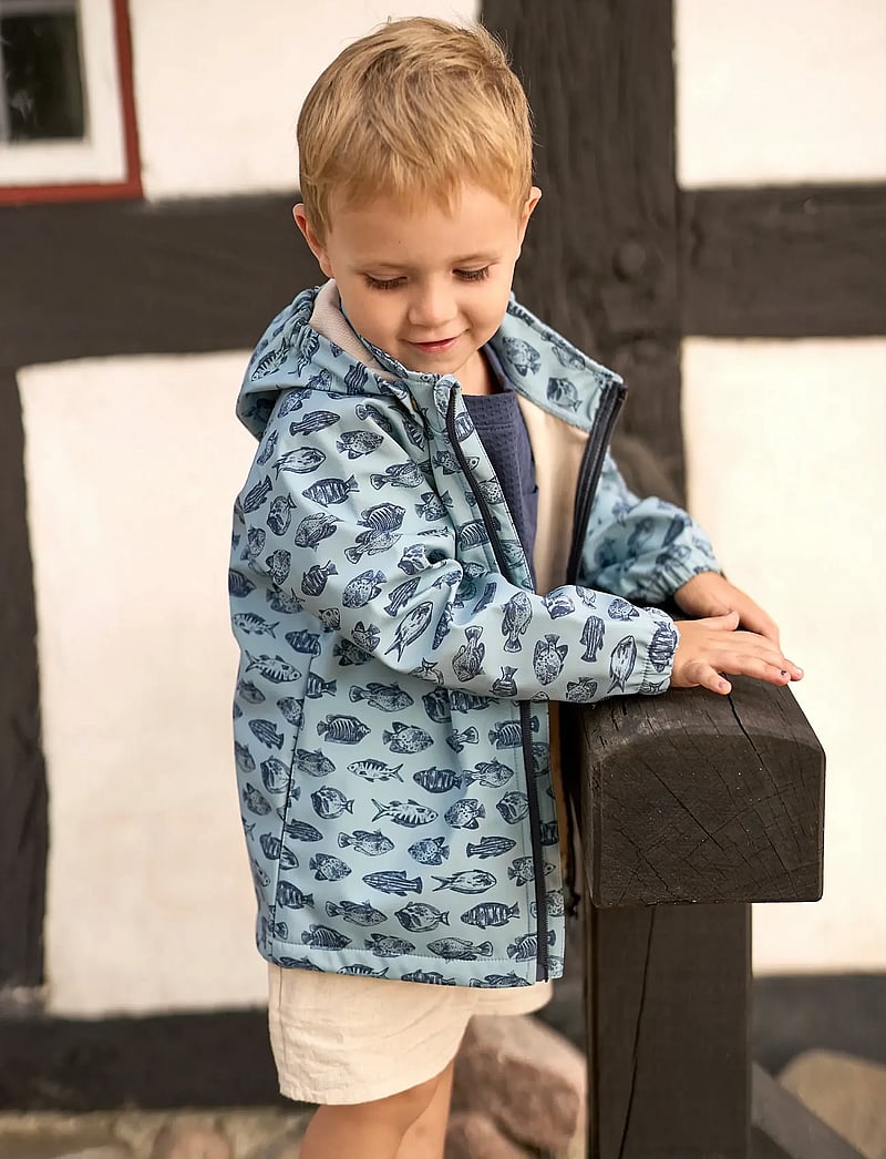 mikk-line - Softshell Jacket AOP - softshelljackor - fish aop - 0