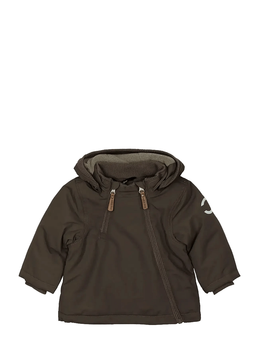mikk-line - Nylon Baby Jacket - Solid - daunen- und steppjacken - raisin - 0