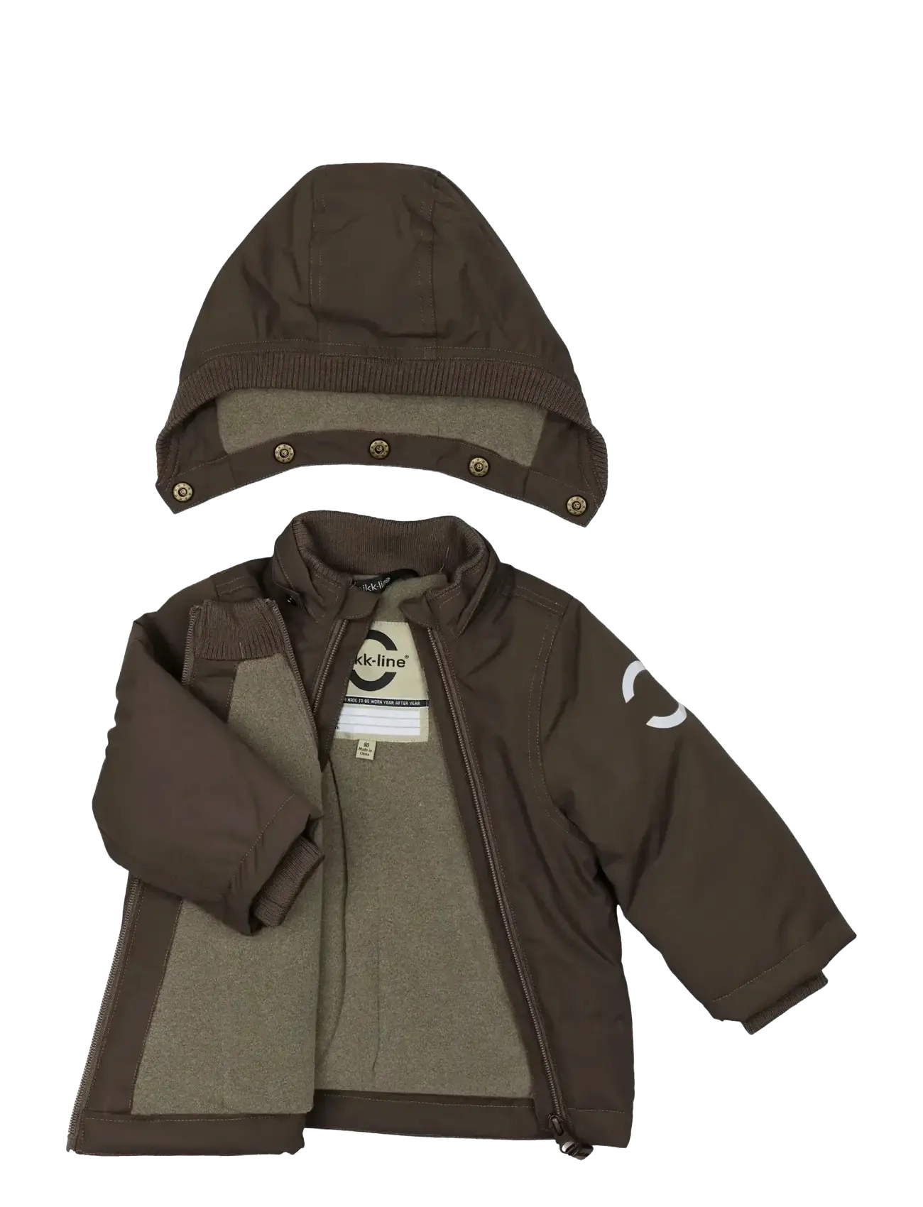 mikk-line - Nylon Baby Jacket - Solid - winterjacken - raisin - 2