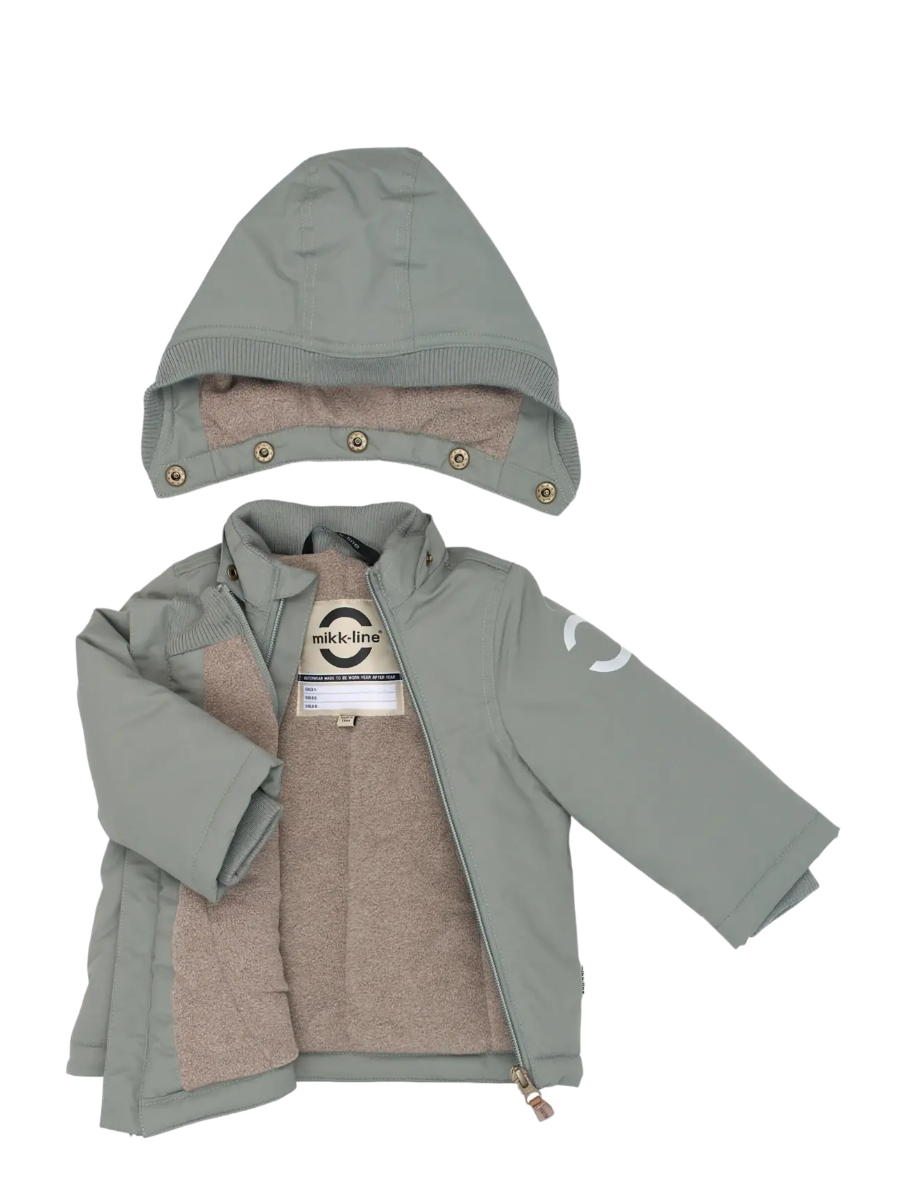 mikk-line - Nylon Baby Jacket - Solid - dunjakker - sedona sage - 2
