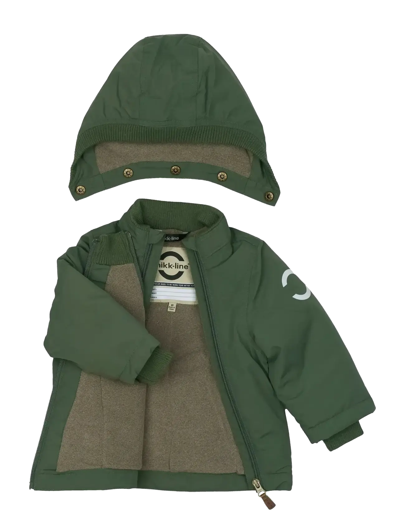 mikk-line - Nylon Baby Jacket - Solid - vinterjakker - thyme - 2