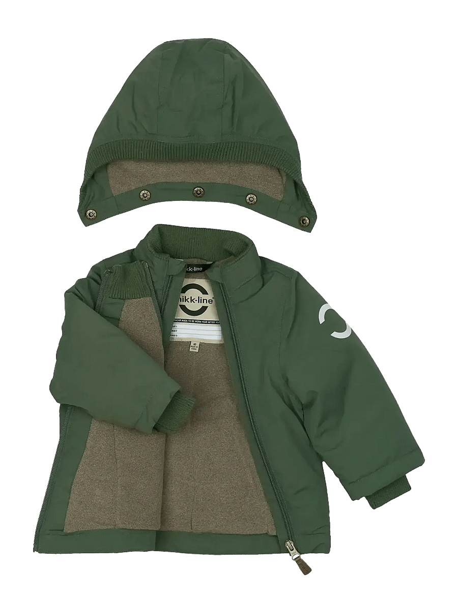 mikk-line - Nylon Baby Jacket - Solid - daunen- und steppjacken - thyme - 2