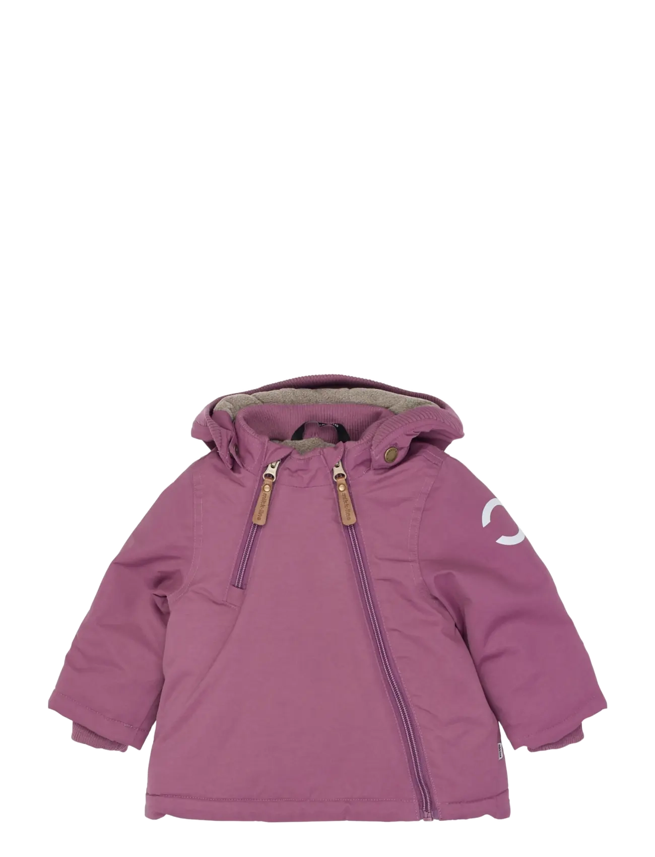mikk-line Nylon Baby Jacket - Solid - Vinterjakker - TULIPWOOD / pink/rose
