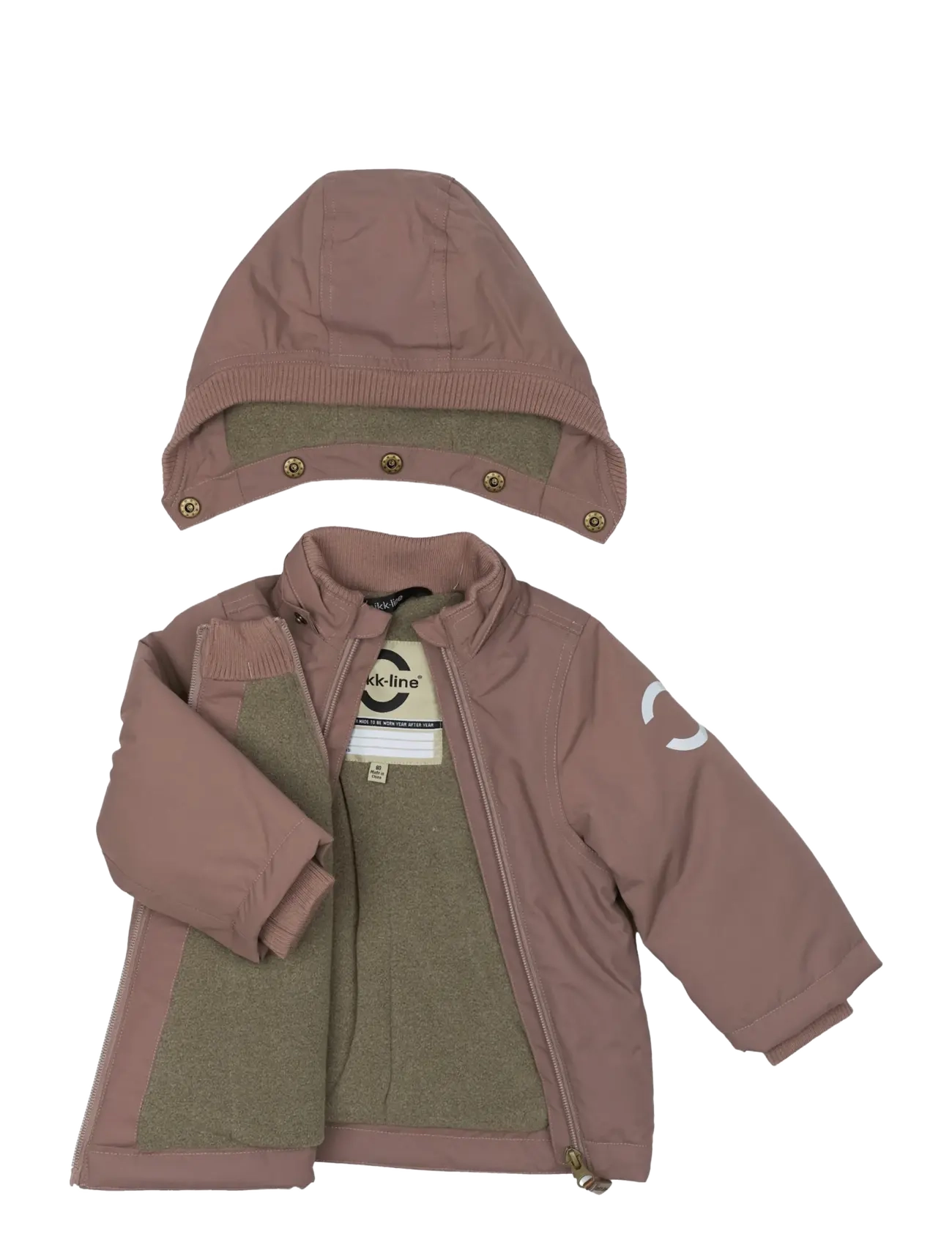 mikk-line - Nylon Baby Jacket - Solid - dunjakker - twilight mauve - 2
