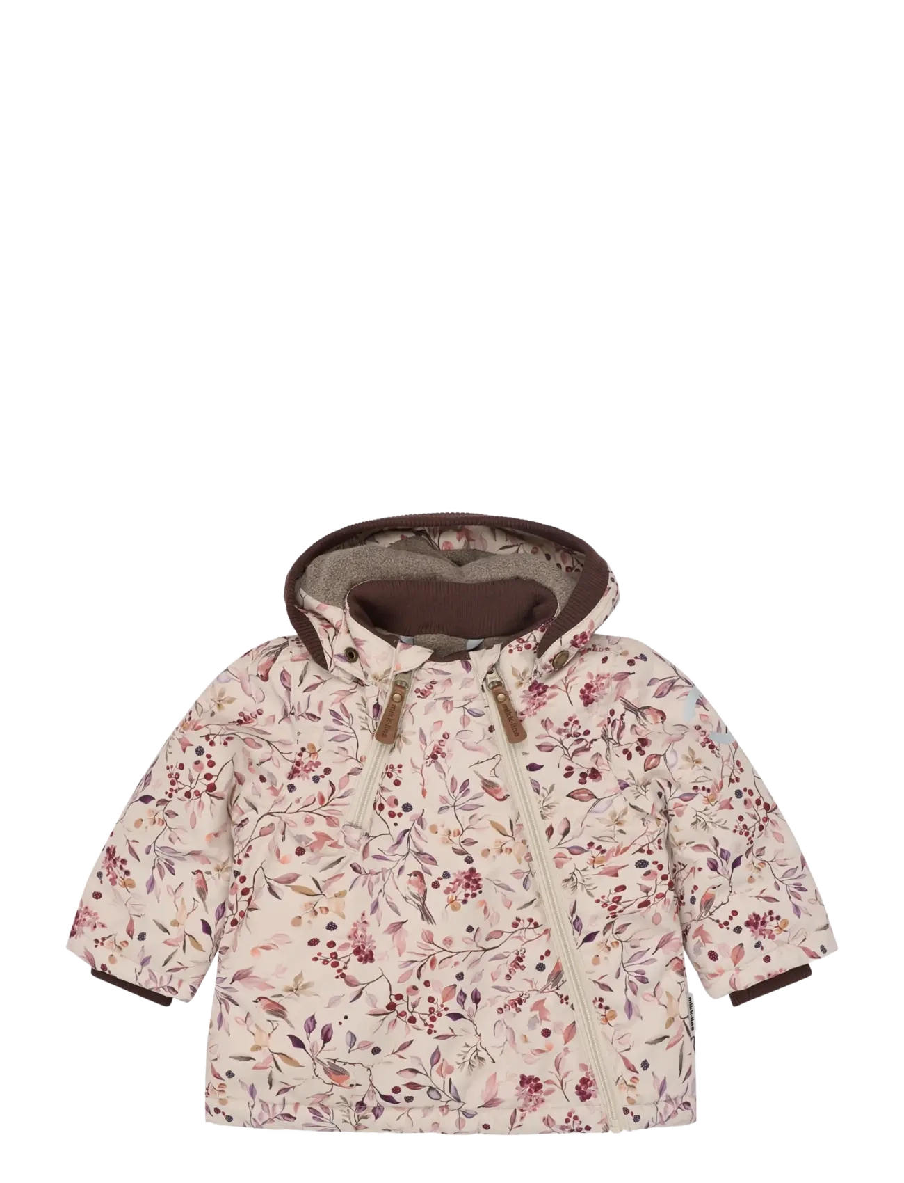 mikk-line Polyester Baby Jacket - Aop - mikk-line - BERRIES & BIRDS AOP / cream