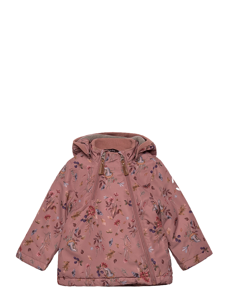 mikk-line - Polyester Baby Jacket - Aop - dunjackor & fodrade jackor - burlwood - 0