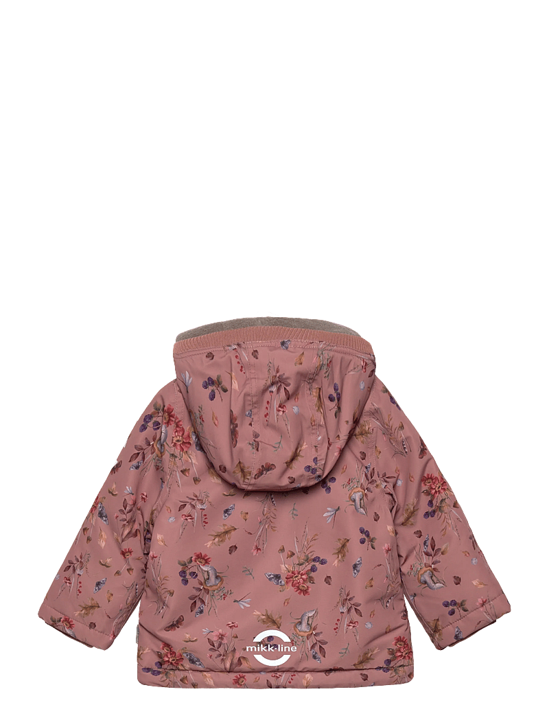 mikk-line - Polyester Baby Jacket - Aop - dunjackor & fodrade jackor - burlwood - 1