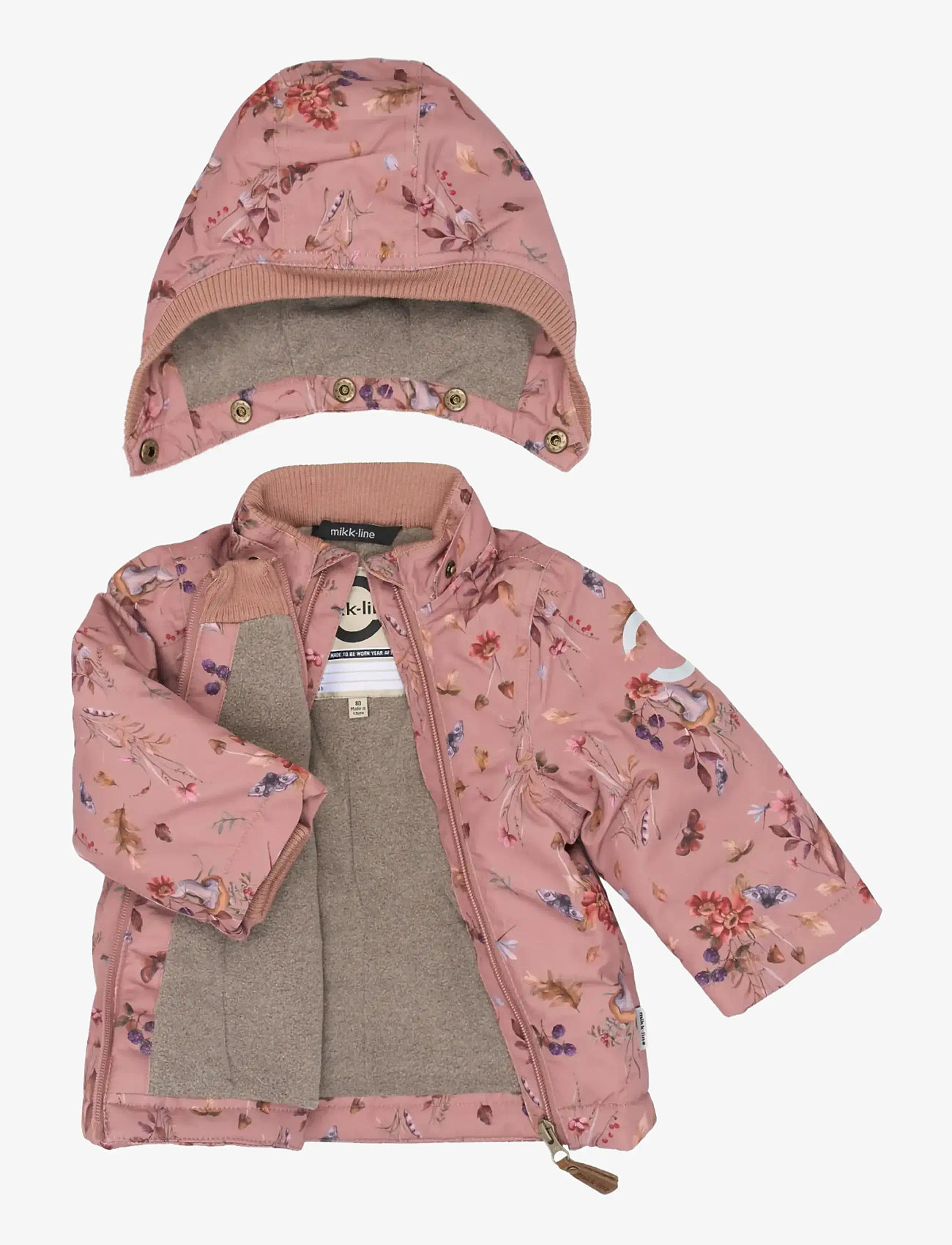 mikk-line - Polyester Baby Jacket - Aop - vinterjackor - burlwood - 2