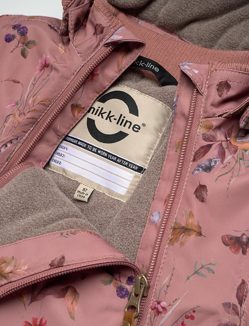 mikk-line - Polyester Baby Jacket - Aop - dunjackor & fodrade jackor - burlwood - 3