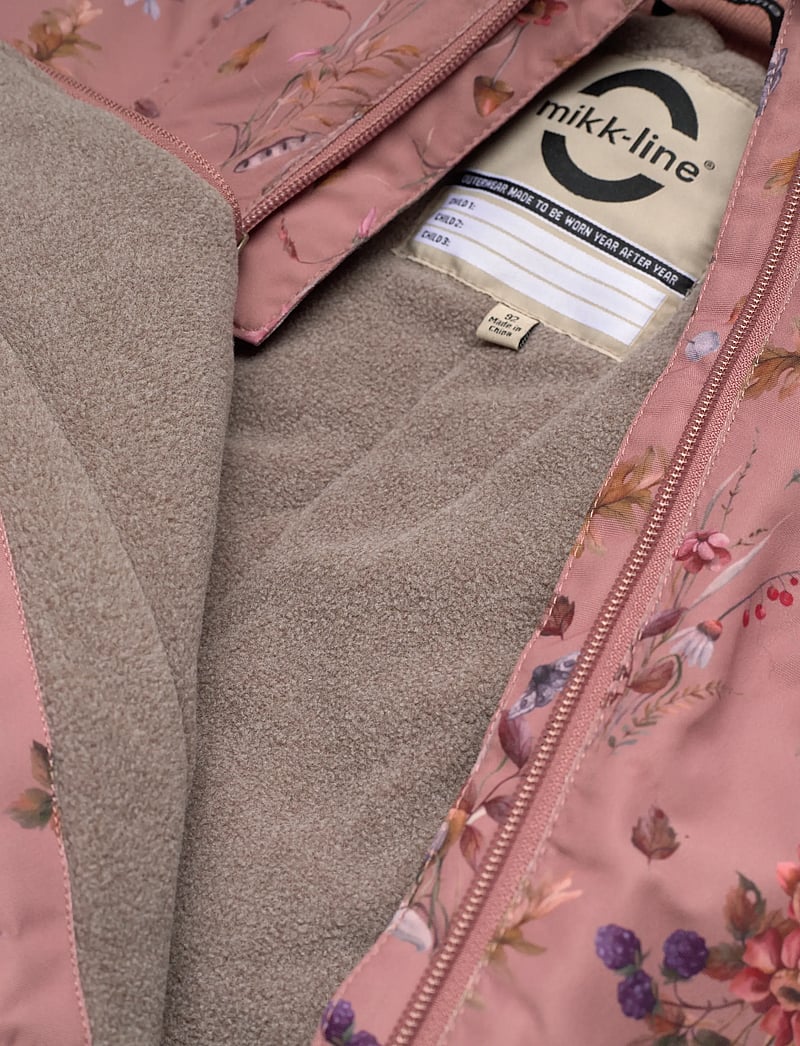 mikk-line - Polyester Baby Jacket - Aop - dunjackor & fodrade jackor - burlwood - 5