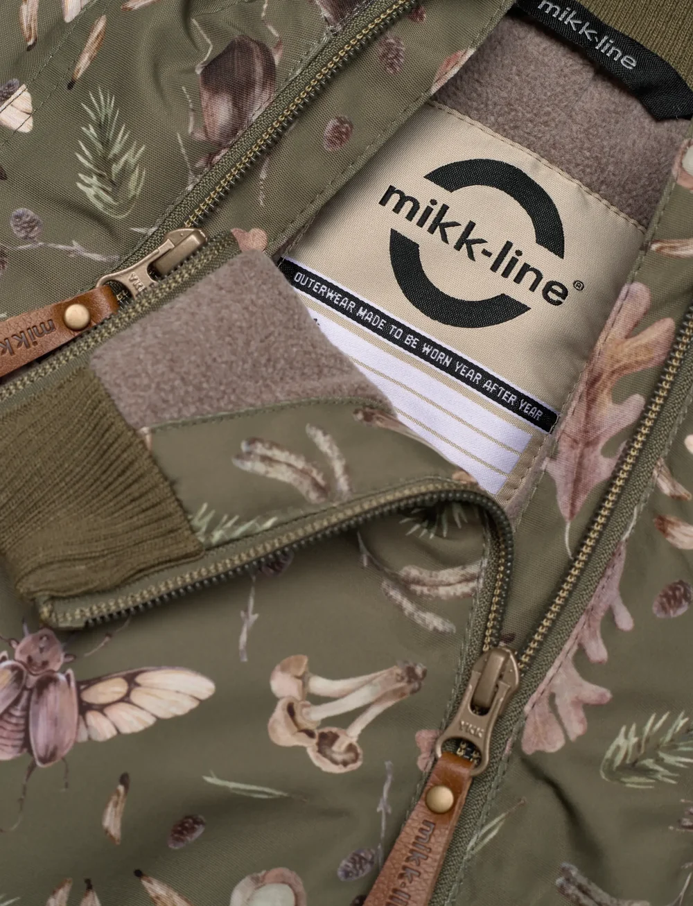 mikk-line - Polyester Baby Jacket - Aop - daunen- und steppjacken - burnt olive - 2