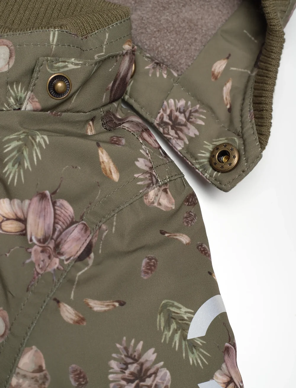 mikk-line - Polyester Baby Jacket - Aop - daunen- und steppjacken - burnt olive - 3