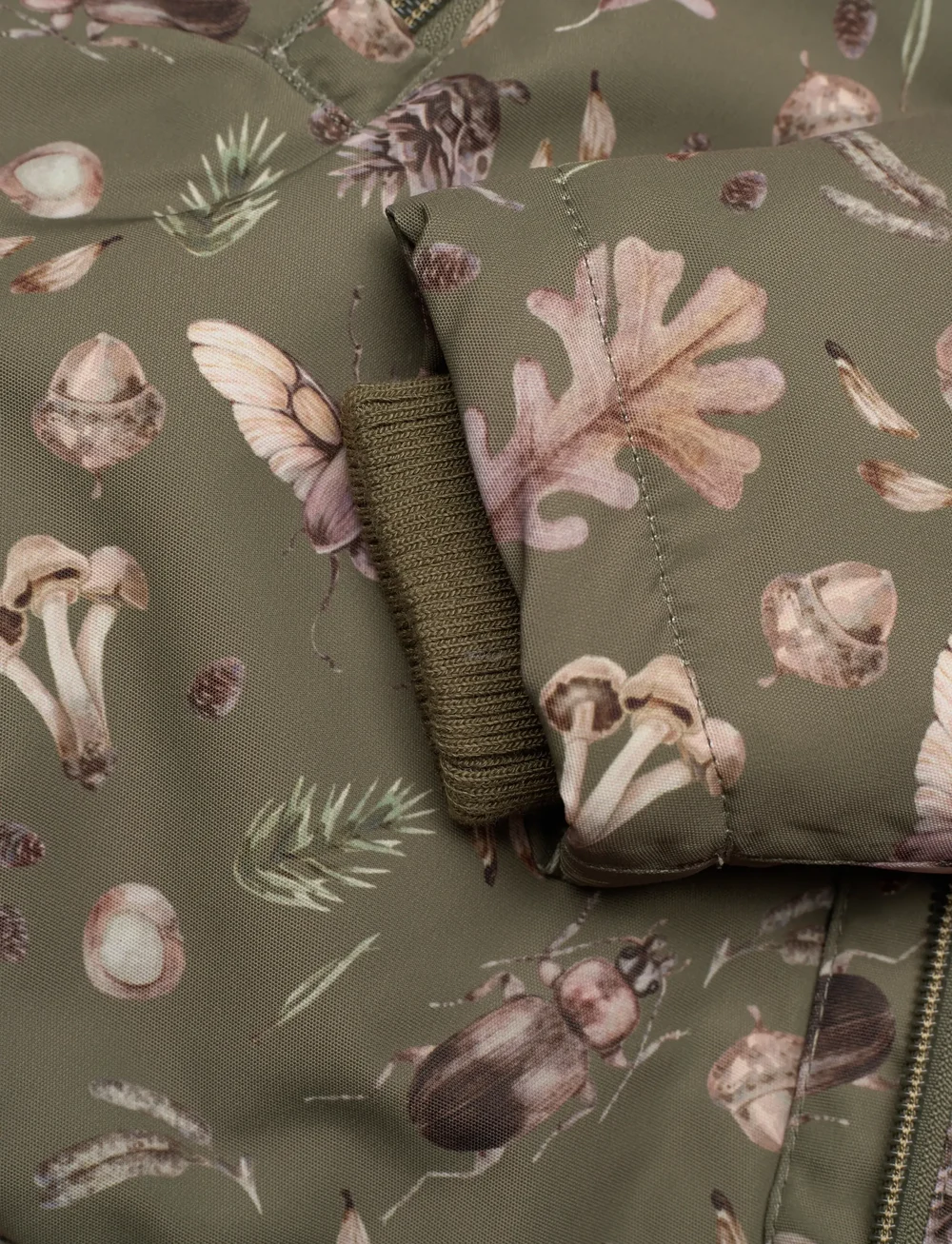 mikk-line - Polyester Baby Jacket - Aop - daunen- und steppjacken - burnt olive - 4