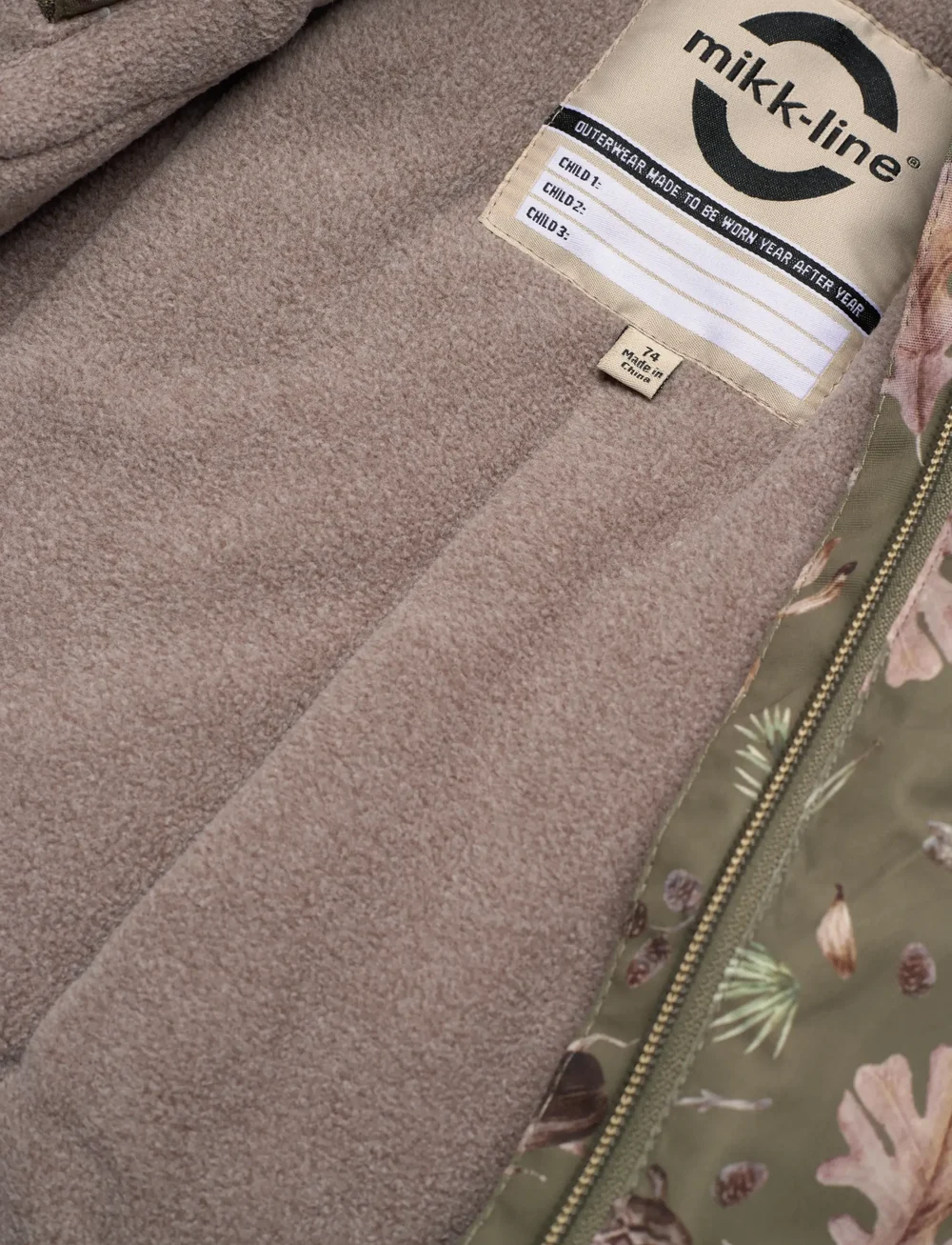 mikk-line - Polyester Baby Jacket - Aop - daunen- und steppjacken - burnt olive - 5