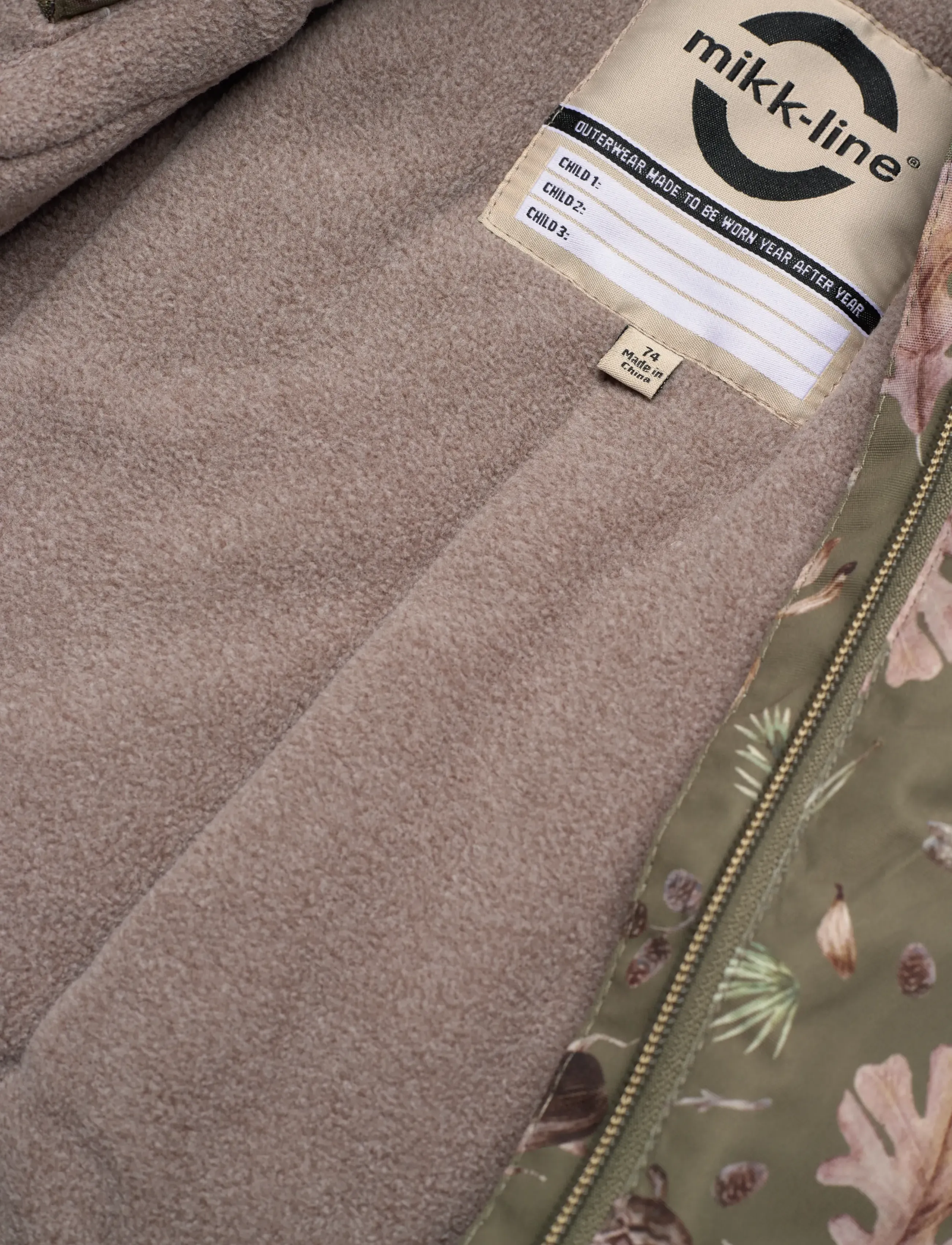 mikk-line - Polyester Baby Jacket - Aop - joped - burnt olive - 5