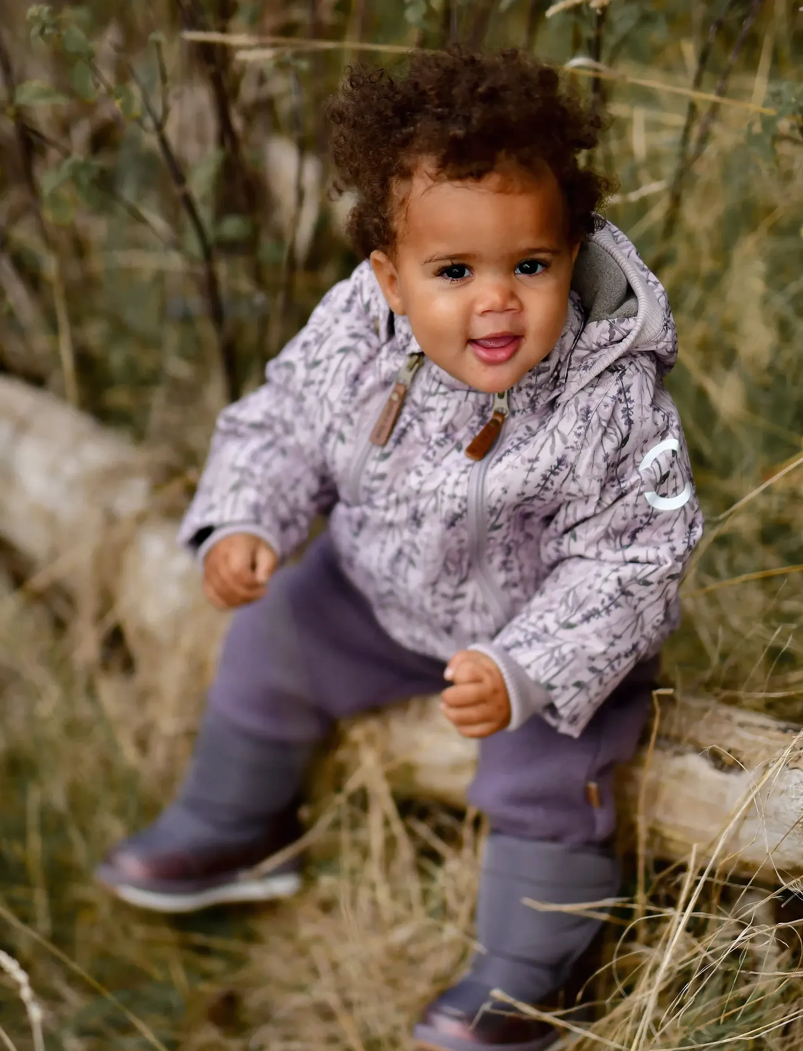 mikk-line Polyester Baby Jacket Aop, 98, Jackets & Coats, Grau - Winter Jackets, Kinder