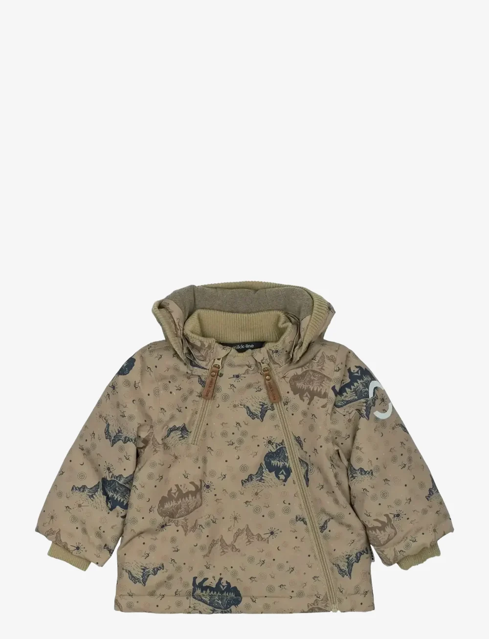 mikk-line - Polyester Baby Jacket - Aop - daunen- und steppjacken - coriander - 1