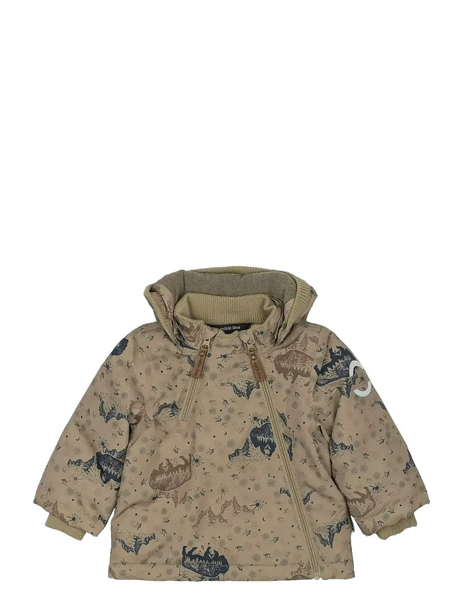 mikk-line - Polyester Baby Jacket - Aop - dunjakker - coriander - 1