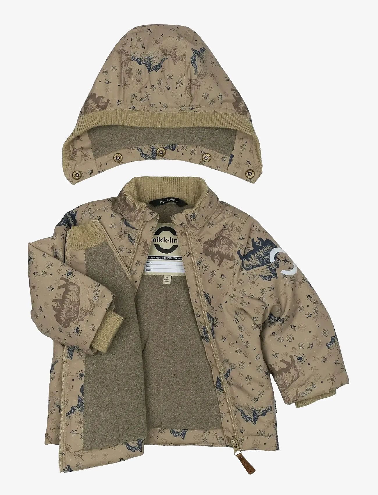 mikk-line - Polyester Baby Jacket - Aop - dunjakker - coriander - 3