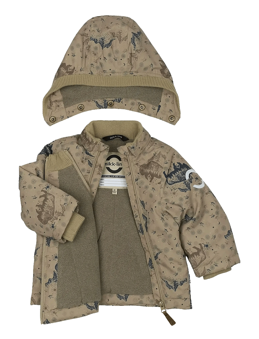 mikk-line - Polyester Baby Jacket - Aop - dunjakker - coriander - 3