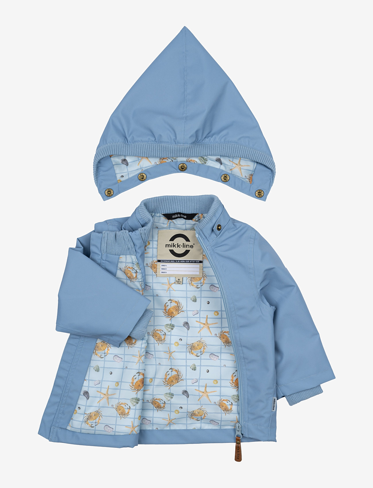 mikk-line - Polyester Baby Jacket - anoraks - faded denim - 2