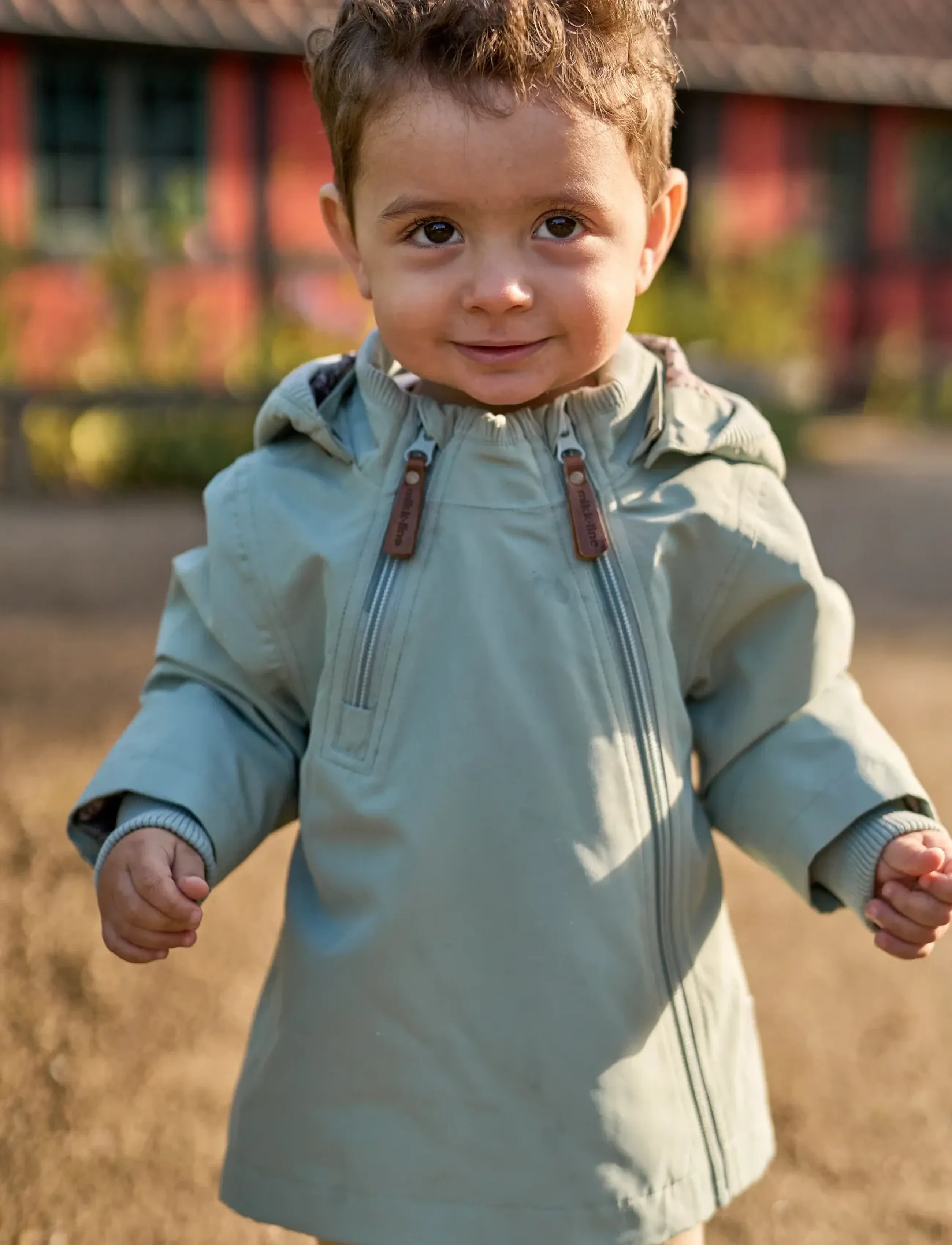 mikk-line - Polyester Baby Jacket, GRS - anoraker - green milieu - 4