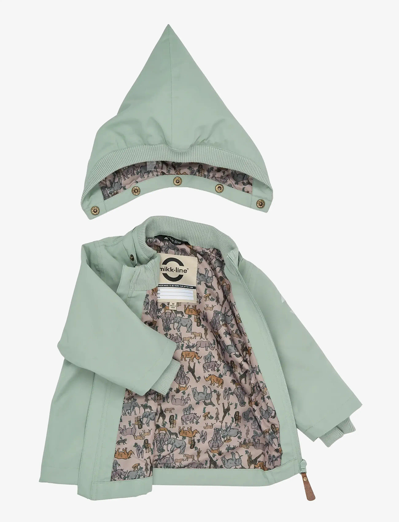 mikk-line - Polyester Baby Jacket - anorakker - green milieu - 3