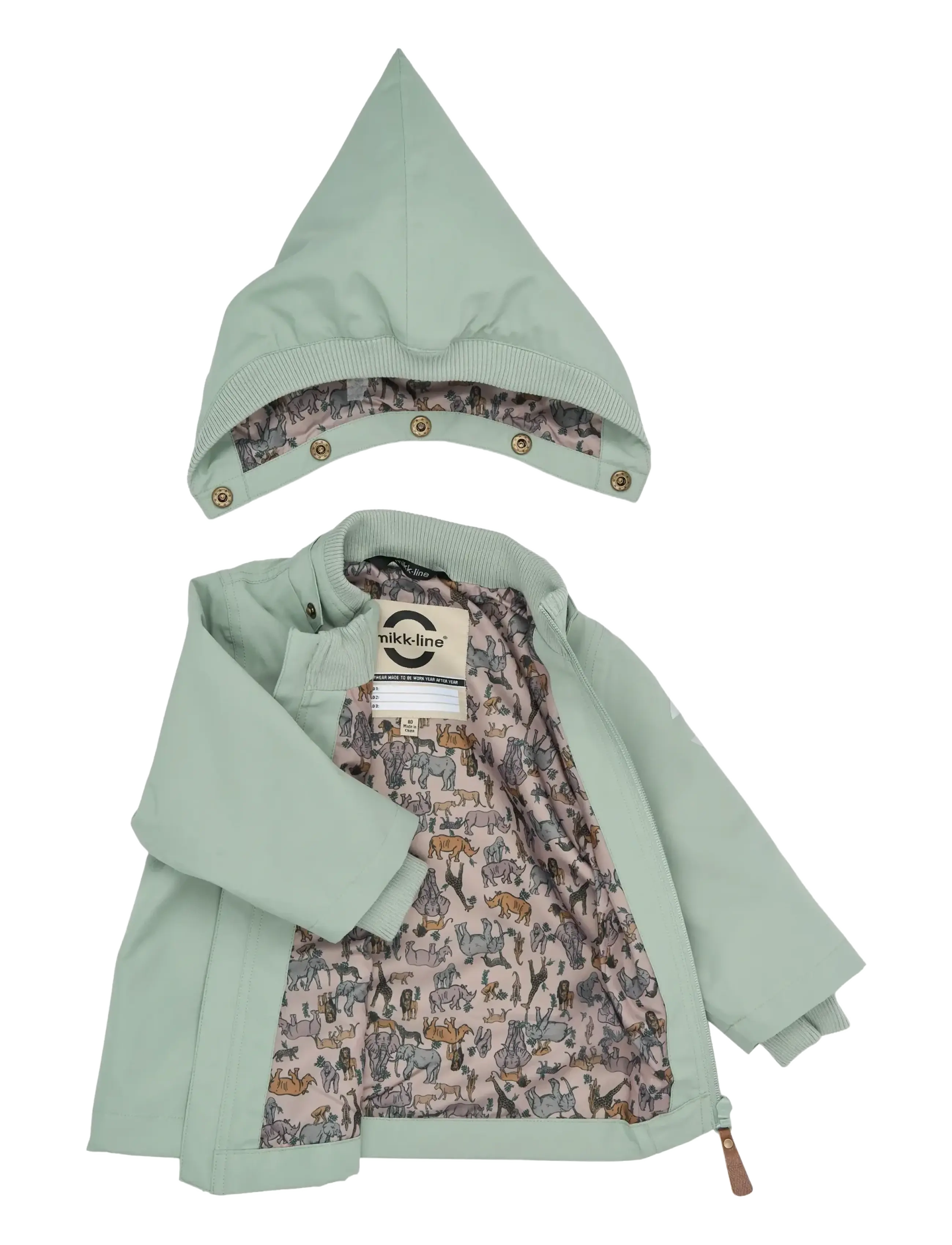 mikk-line - Polyester Baby Jacket, GRS - anoraker - green milieu - 3