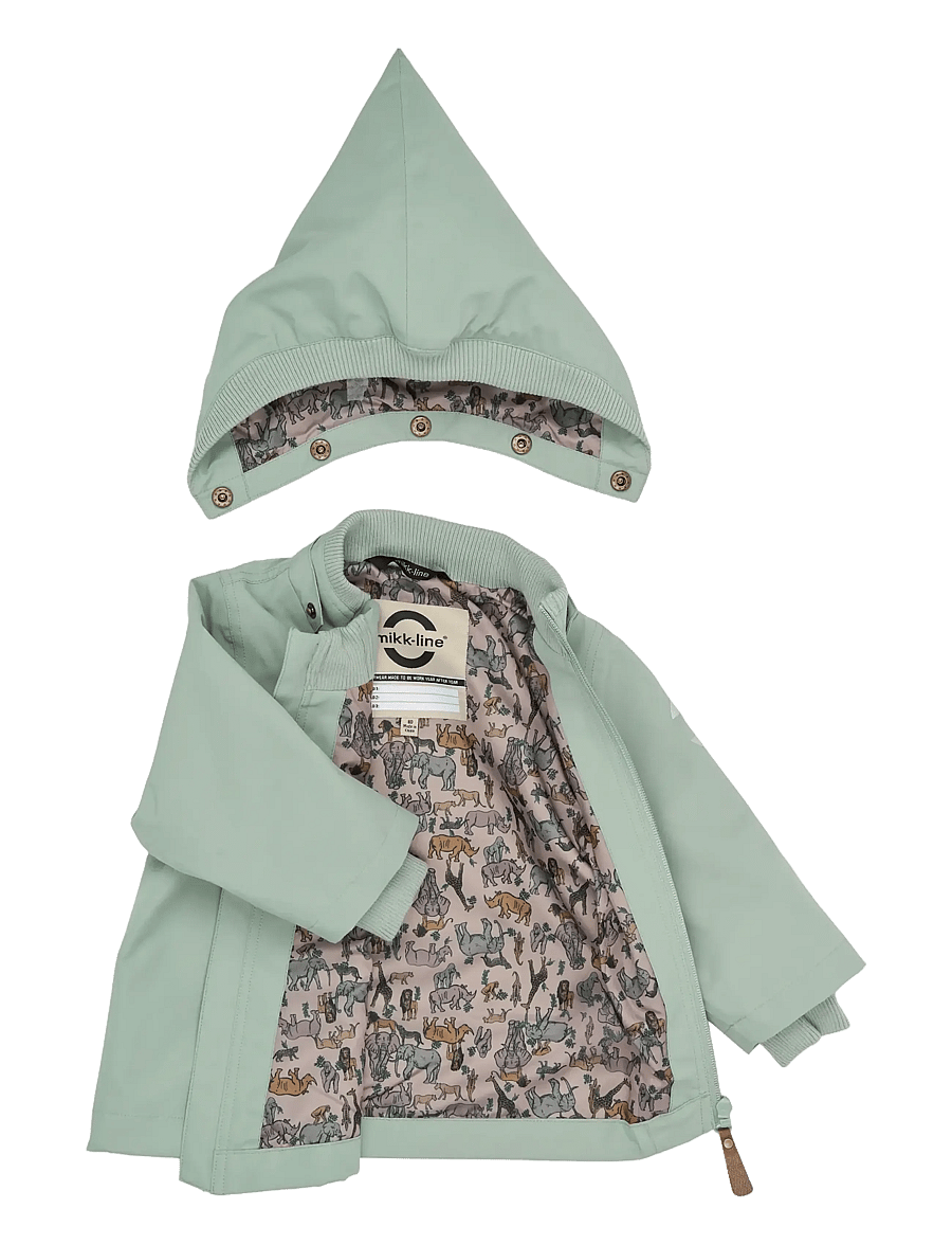 mikk-line - Polyester Baby Jacket, GRS - anorakker - green milieu - 3